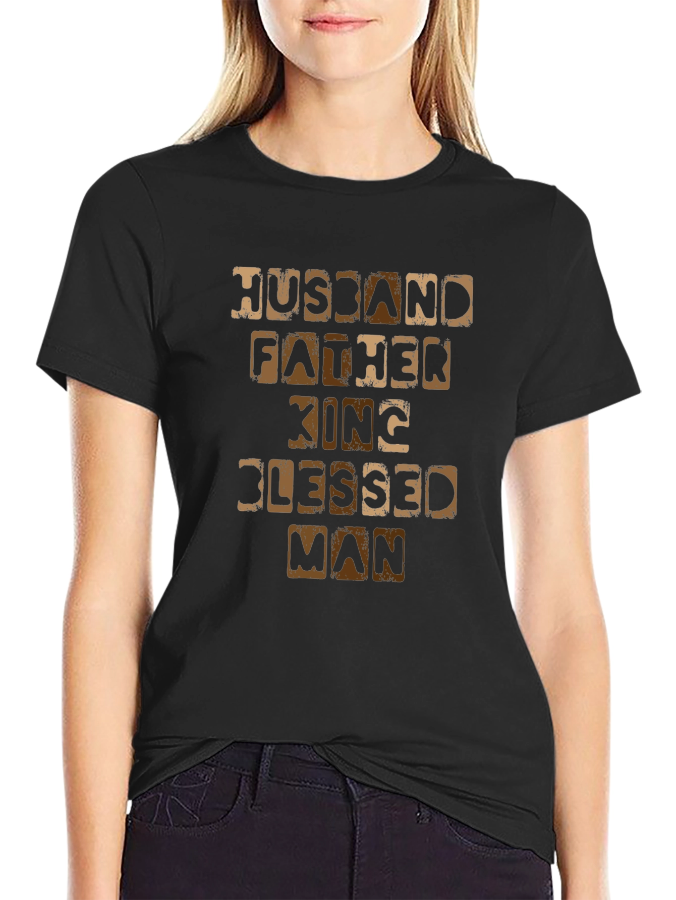 Husband Father King Blessed Man T-Shirt