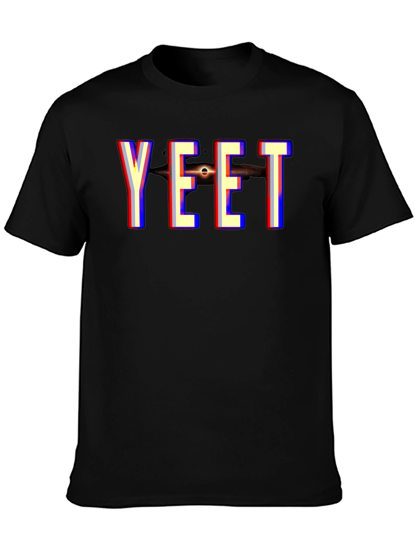 YEET Black Hole Graphic Tee - Trendy Novelty T-Shirt
