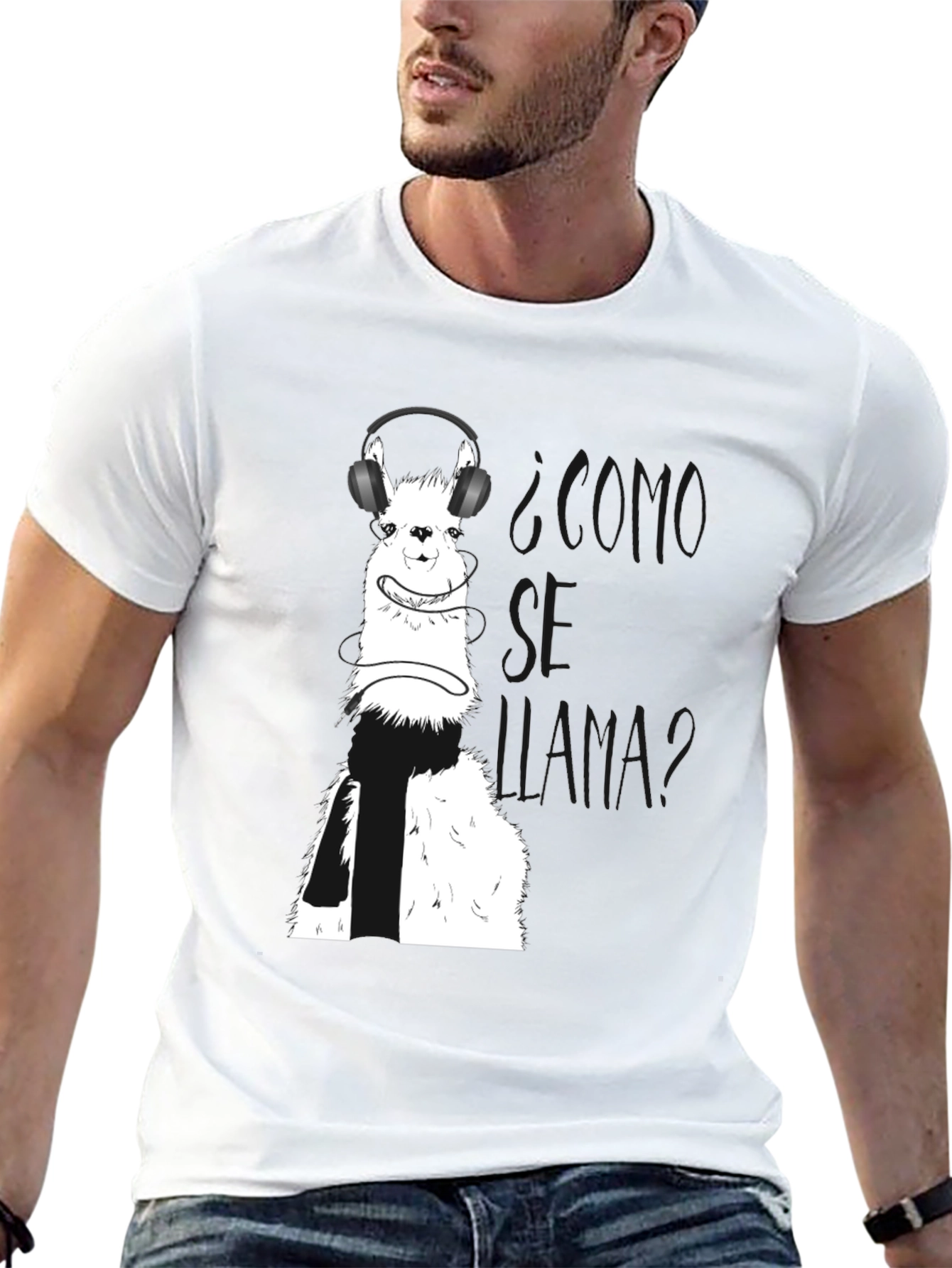 Llama T-Shirt with Headphones