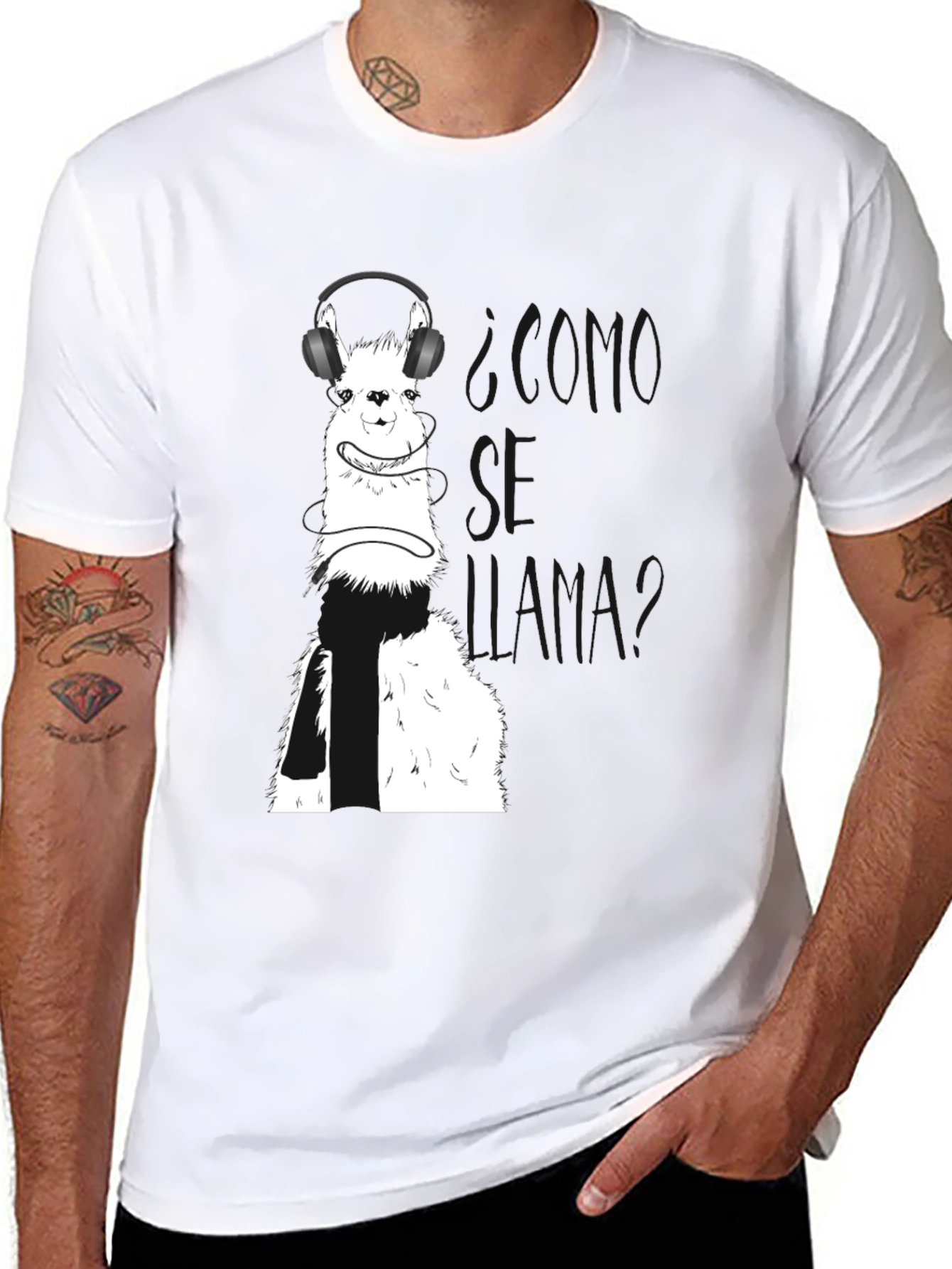 Llama T-Shirt with Headphones