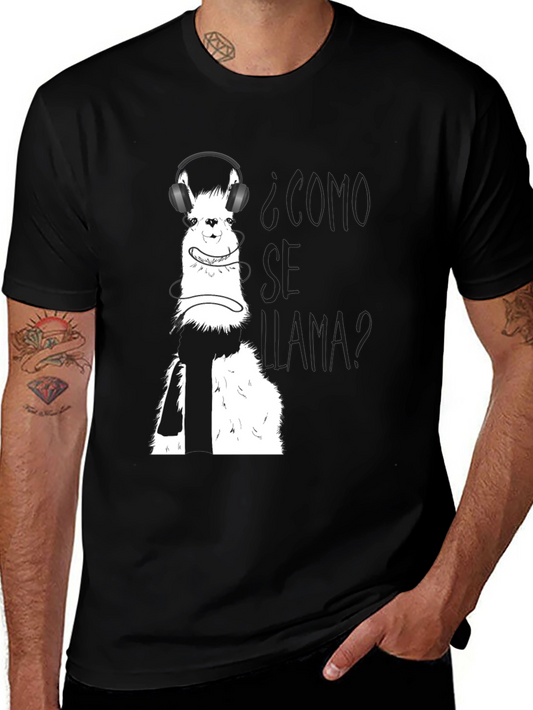 Llama T-Shirt with Headphones