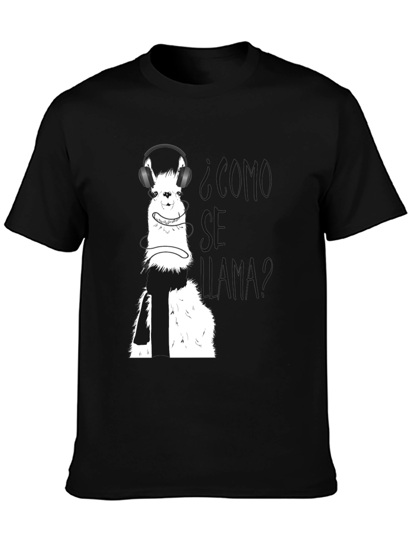 Llama T-Shirt with Headphones