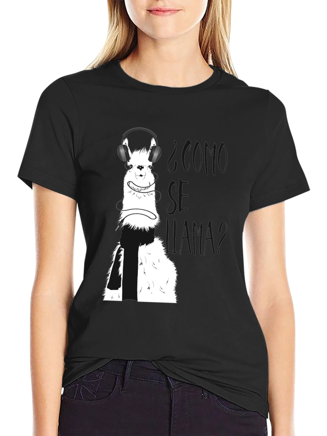 Llama T-Shirt with Headphones