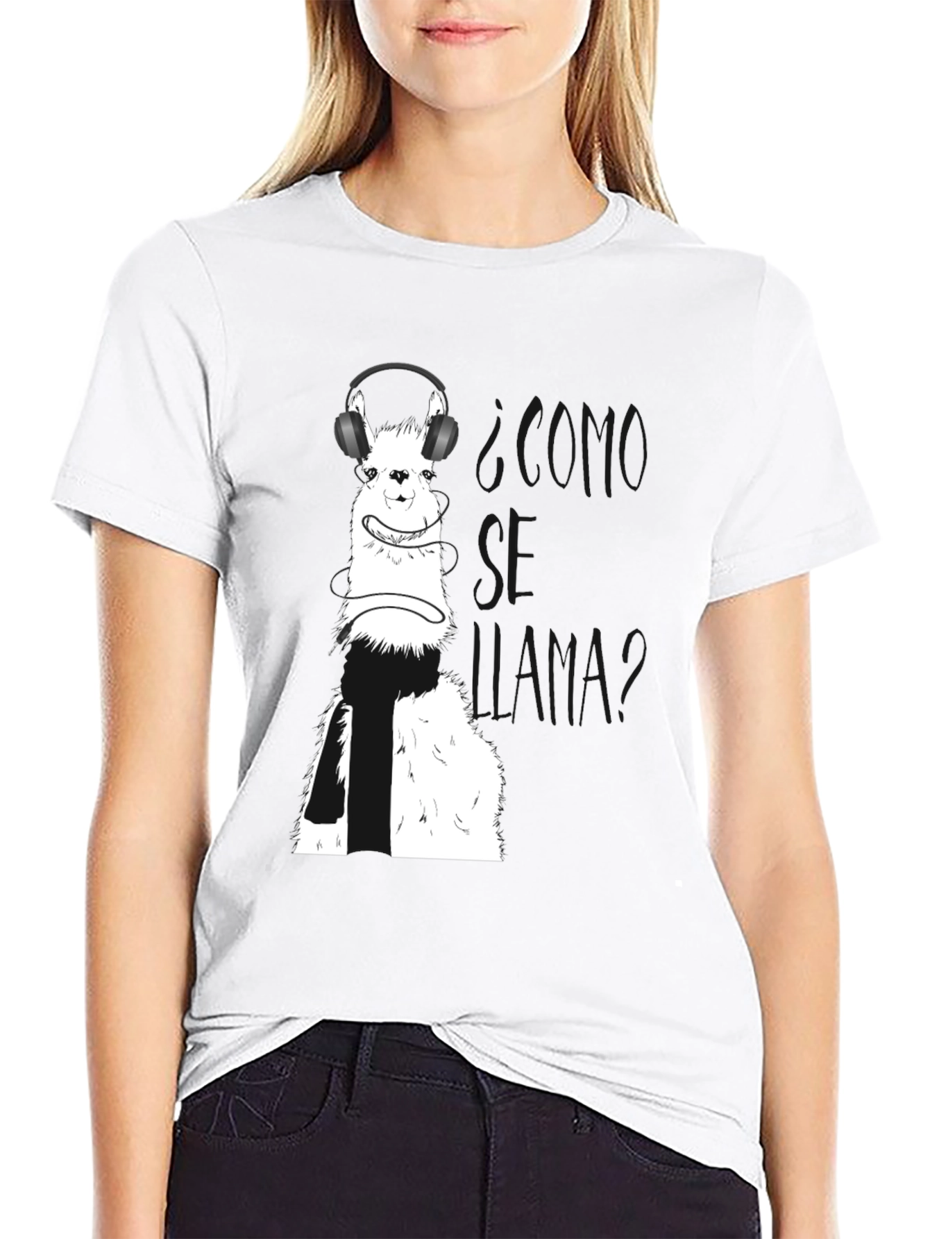 Llama T-Shirt with Headphones