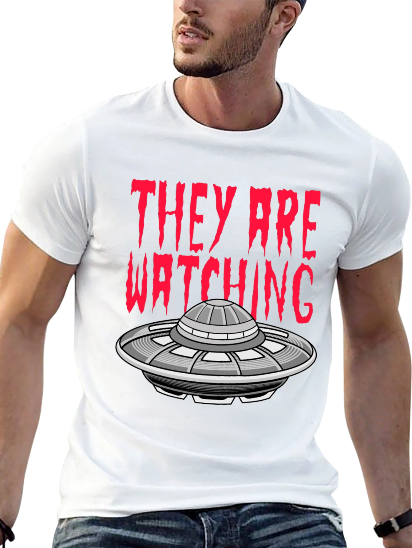 UFO Invasion T-Shirt - They Are Watching Alien Tee