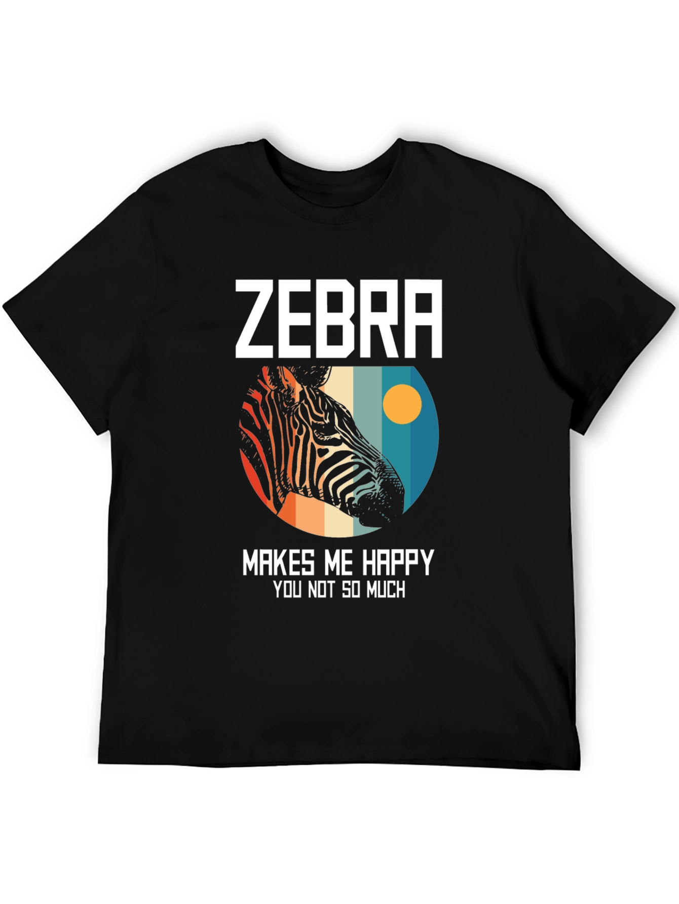 Zebra Makes Me Happy Graphic Tee