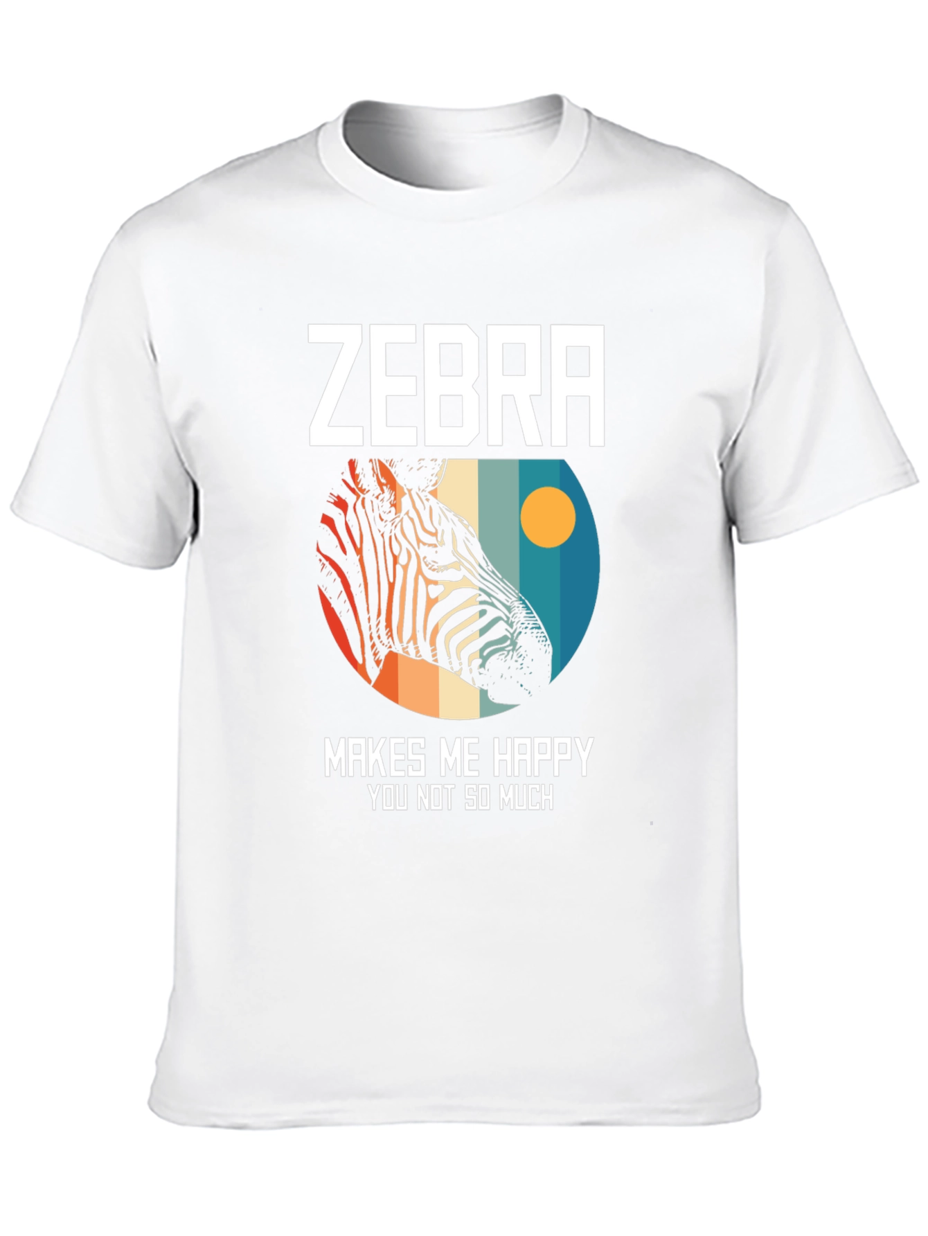 Zebra Makes Me Happy Graphic Tee