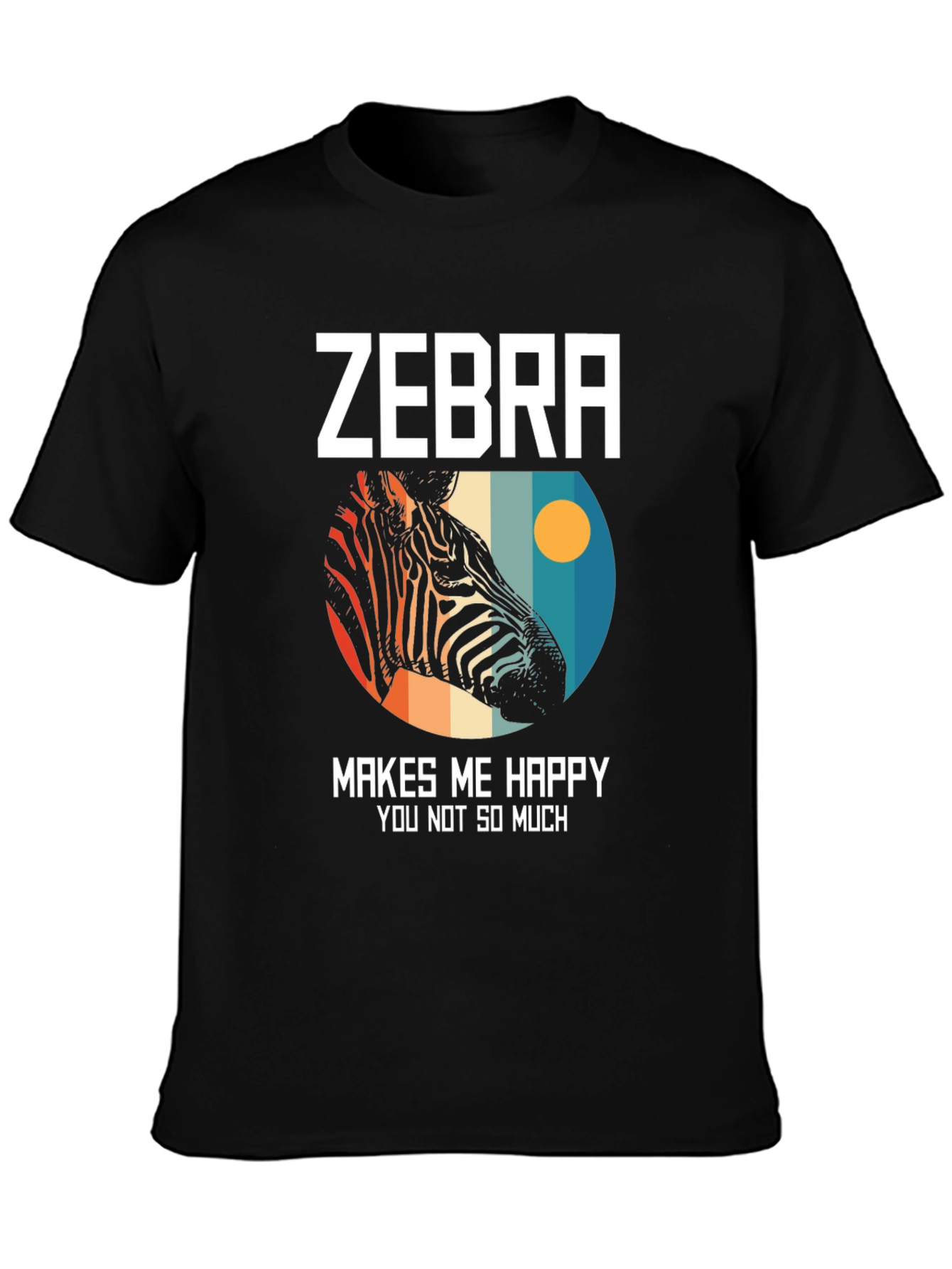 Zebra Makes Me Happy Graphic Tee
