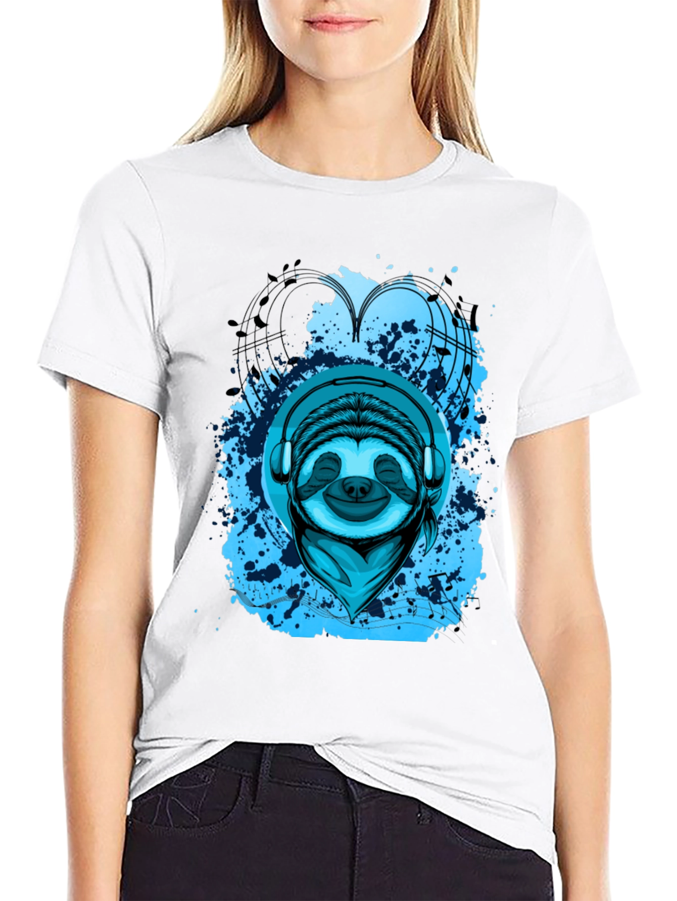 Sloth DJ Graphic Tee - Cool Music Lover Shirt