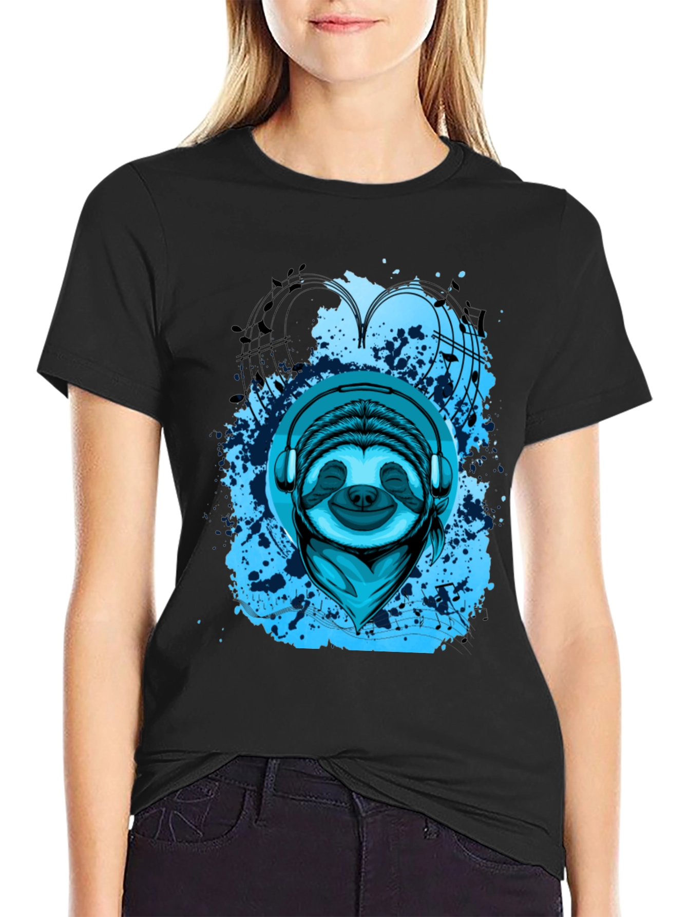 Sloth DJ Graphic Tee - Cool Music Lover Shirt