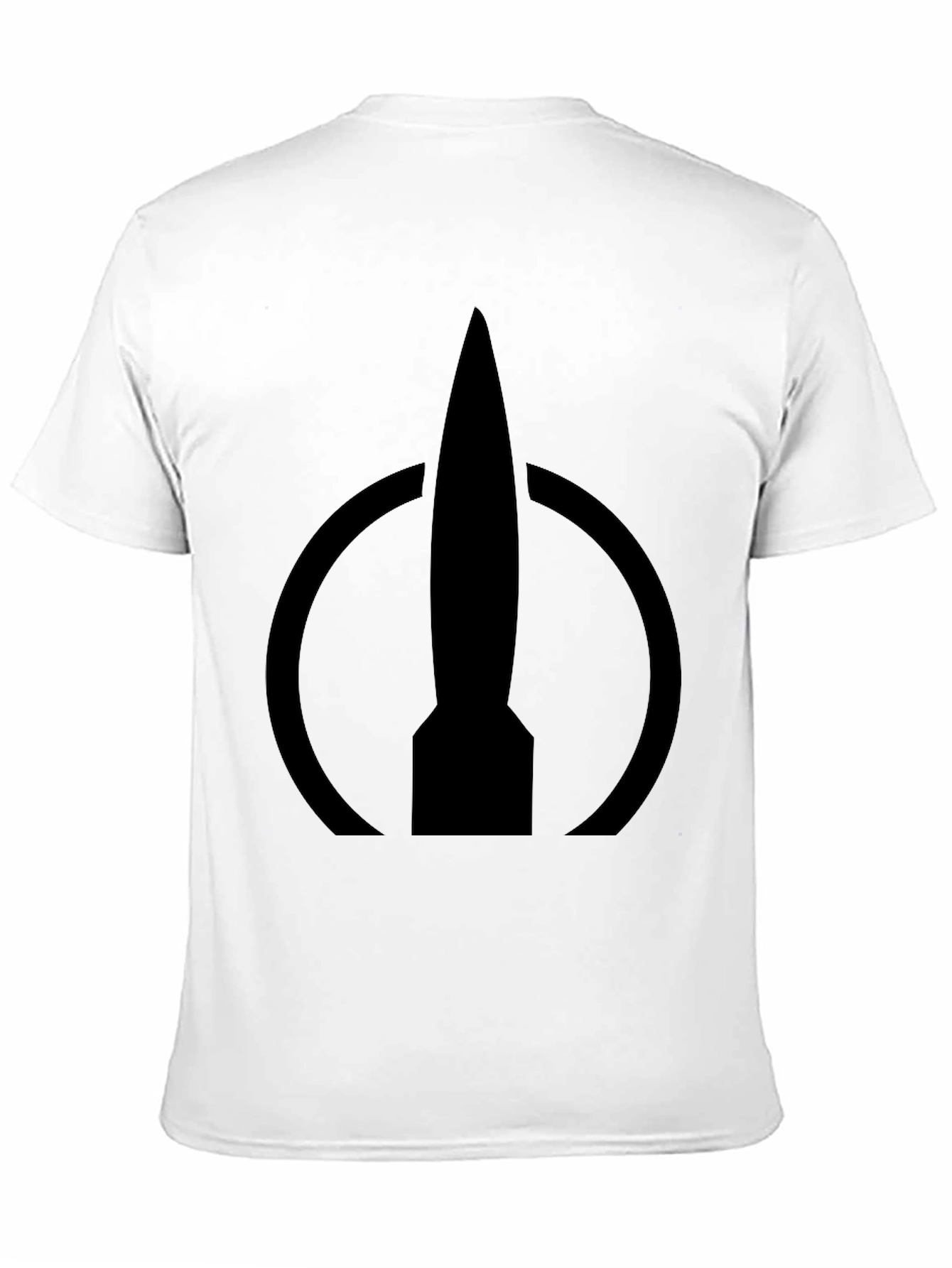 Rocket Logo Black T-Shirt - Modern Design