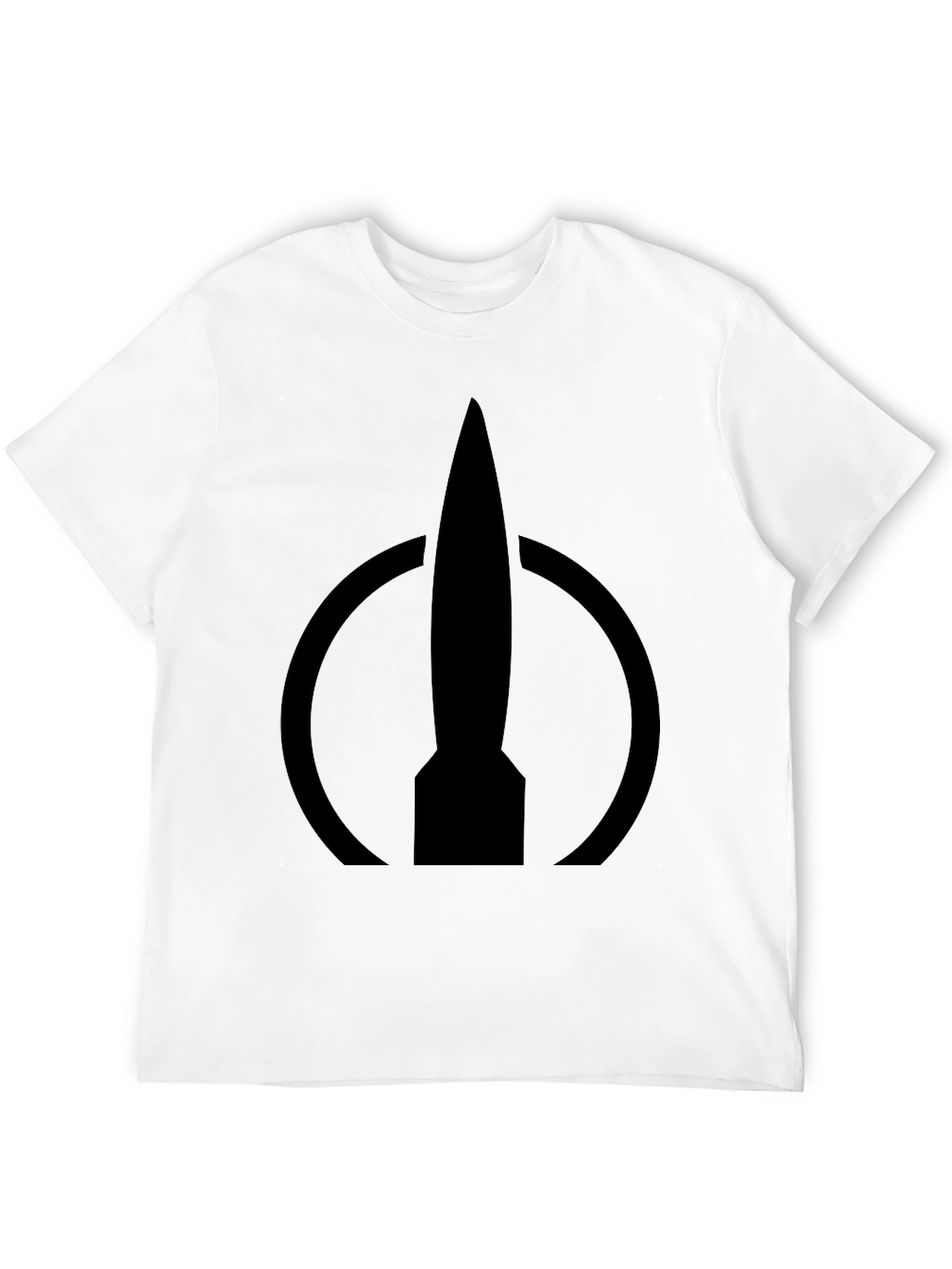 Rocket Logo Black T-Shirt - Modern Design