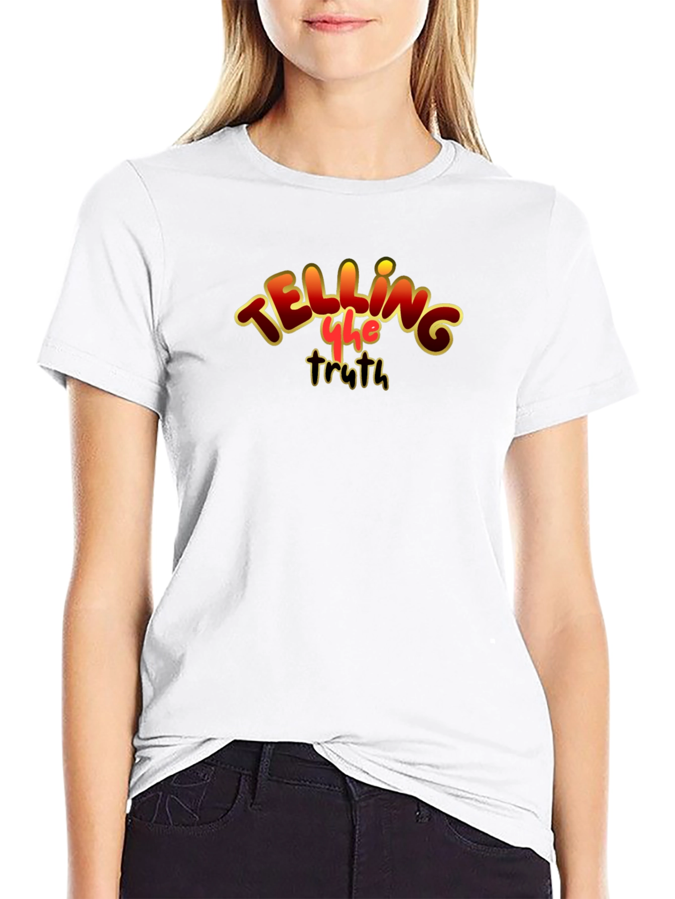 Telling the Truth Graphic Tee - Black Cotton T-Shirt