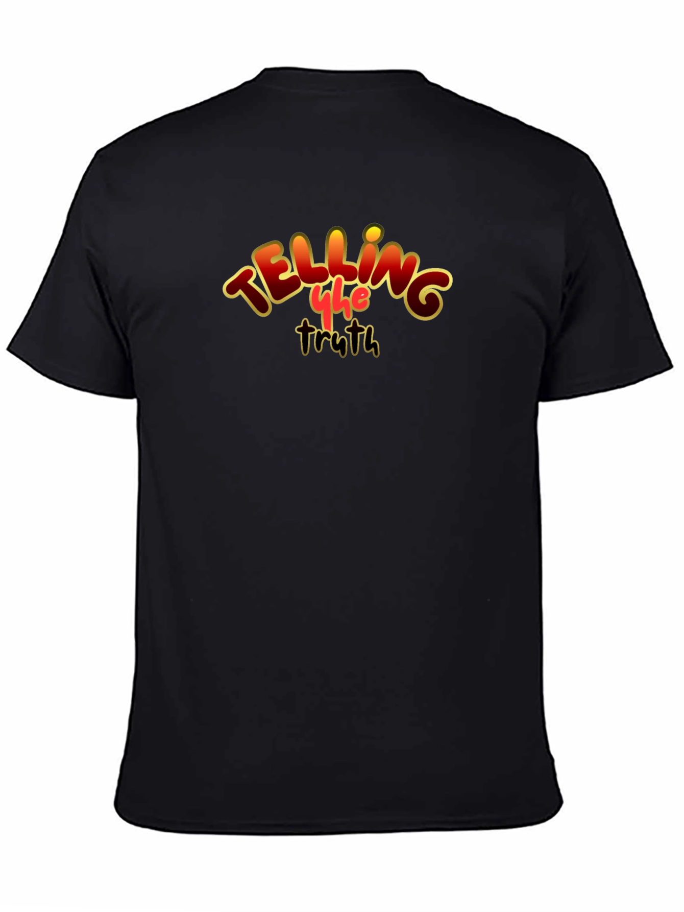 Telling the Truth Graphic Tee - Black Cotton T-Shirt