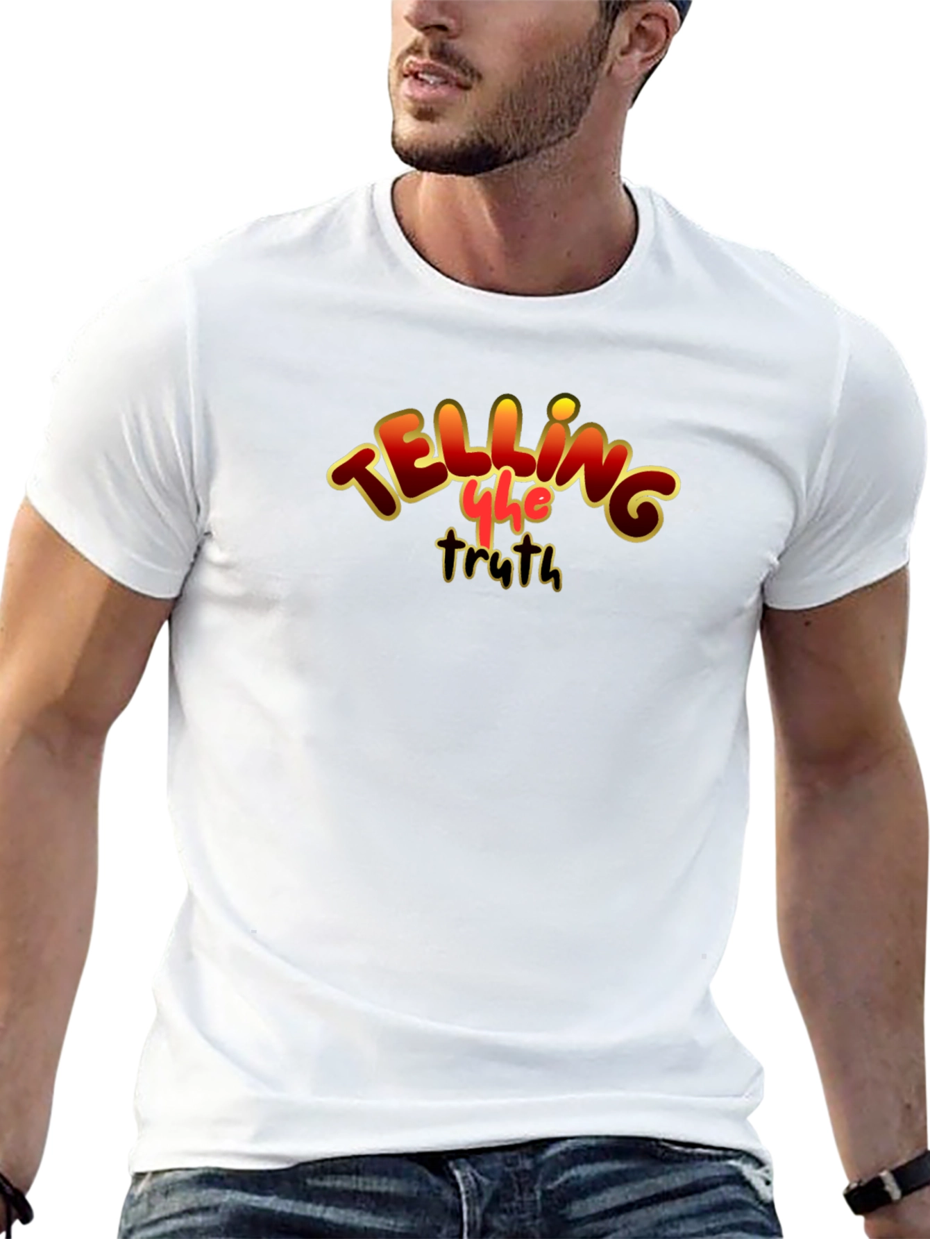 Telling the Truth Graphic Tee - Black Cotton T-Shirt