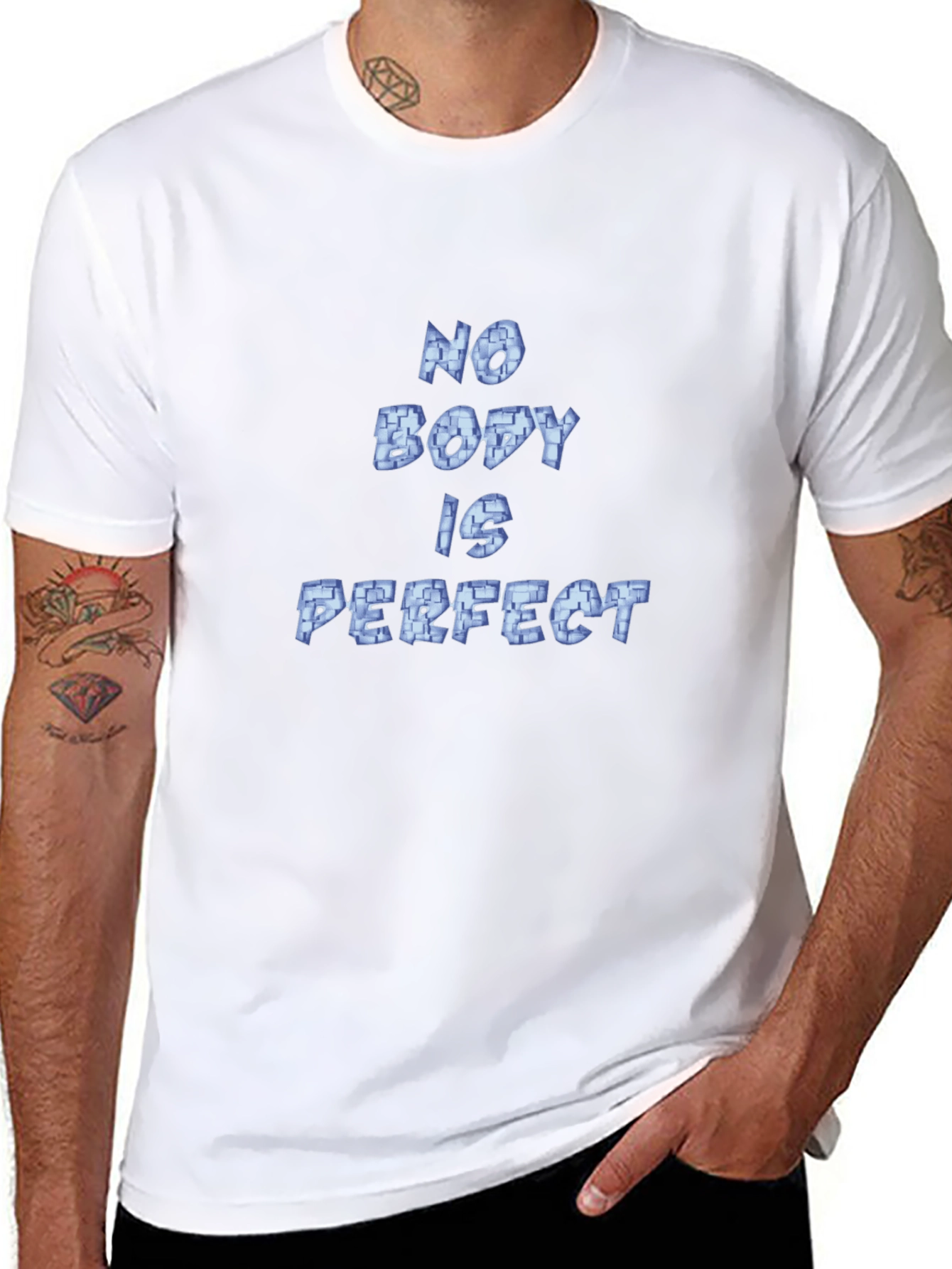 No Body Is Perfect T-Shirt - Mens Graphic Tee
