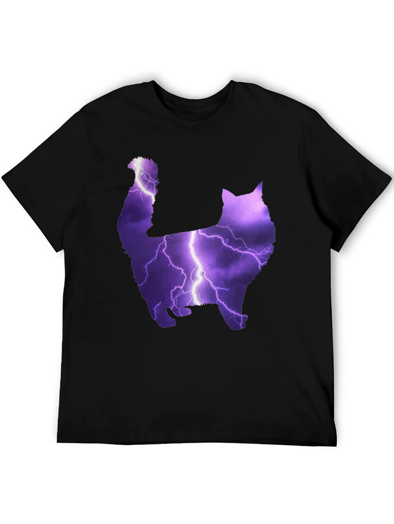 Cat Lightning Bolt Graphic T-Shirt