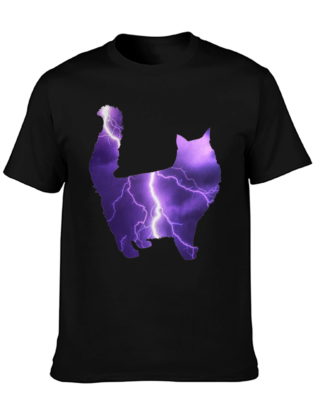 Cat Lightning Bolt Graphic T-Shirt