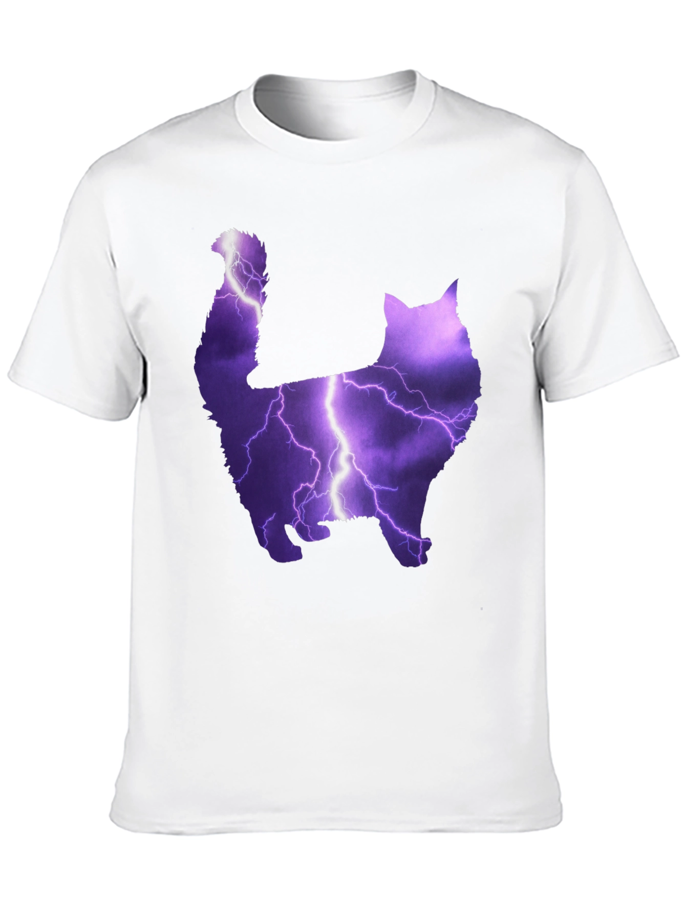 Cat Lightning Bolt Graphic T-Shirt