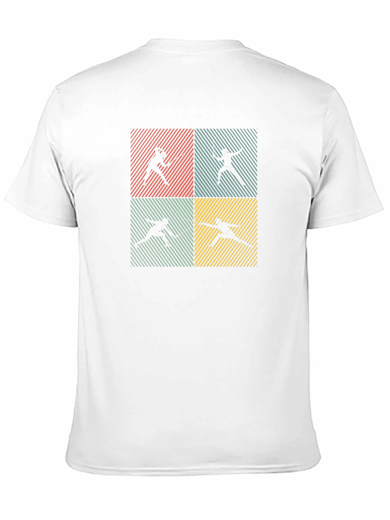 Fencing Silhouette Retro T-Shirt