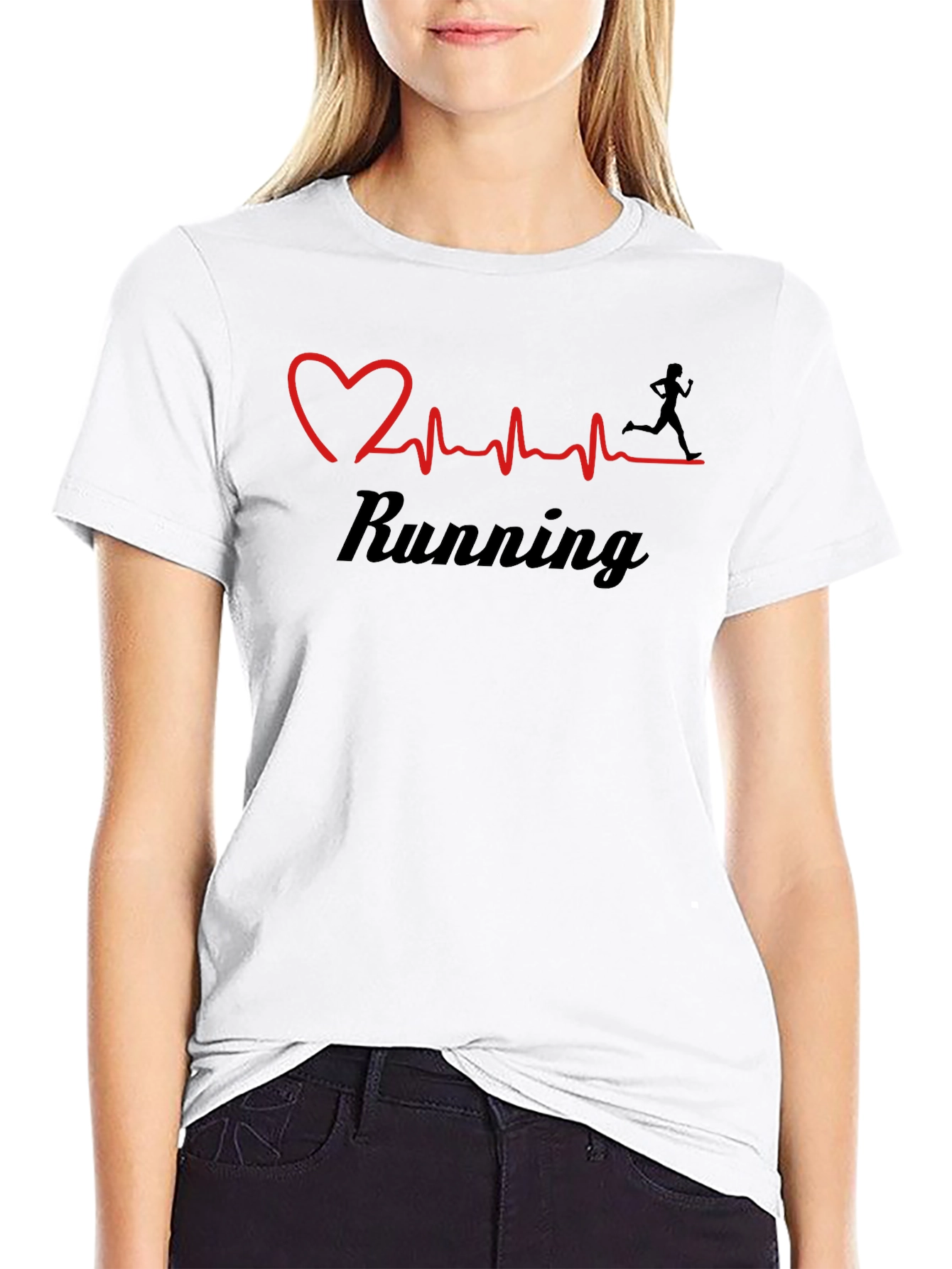 Running Heartbeat T-Shirt: Love to Run!