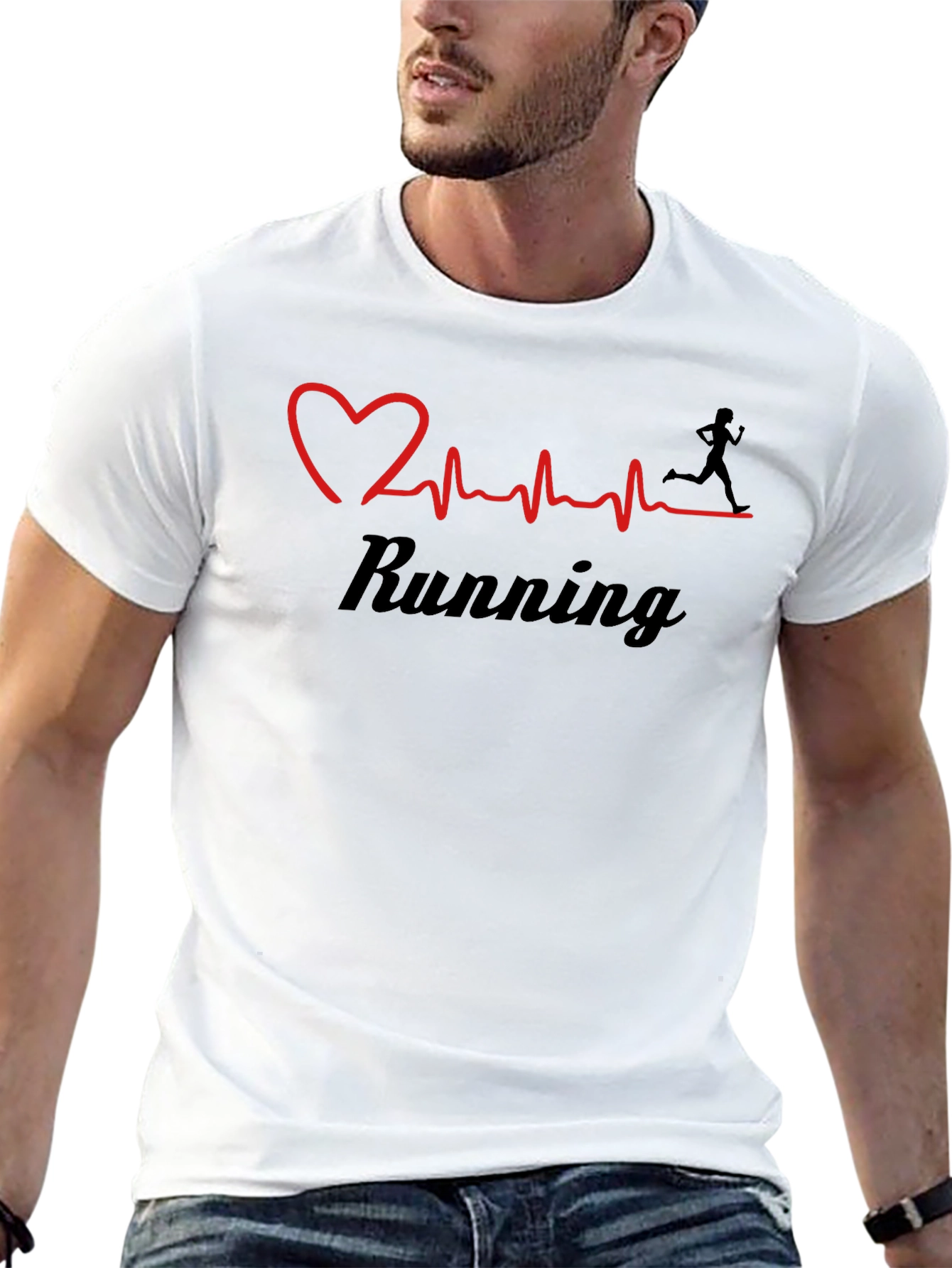 Running Heartbeat T-Shirt: Love to Run!