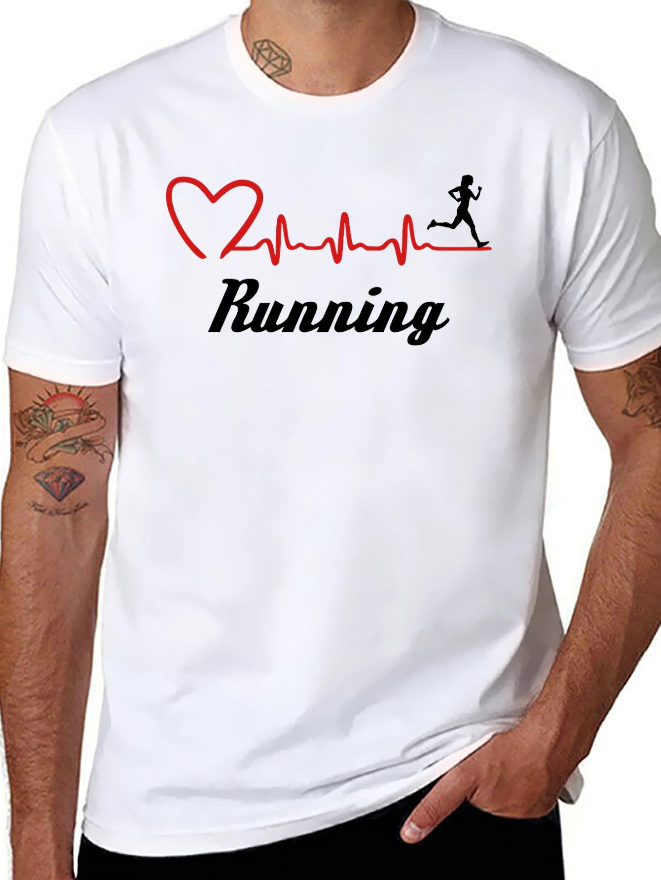 Running Heartbeat T-Shirt: Love to Run!