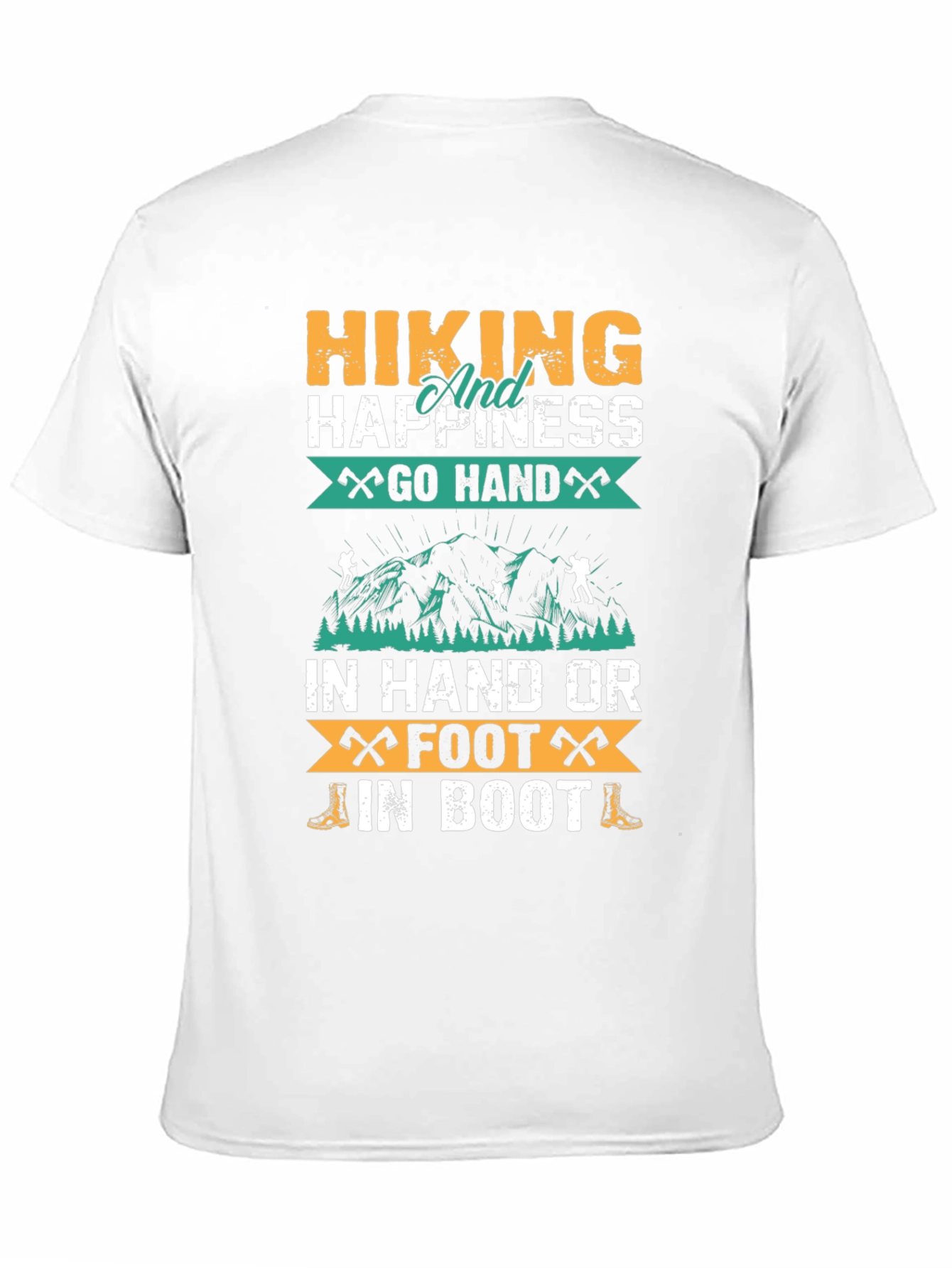 Hiking Happiness Black Graphic T-Shirt