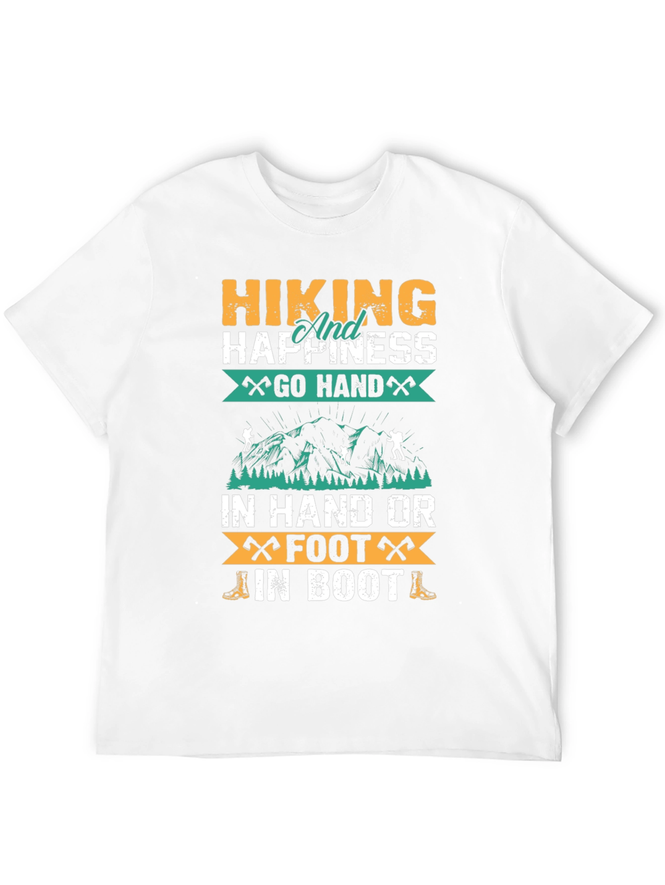 Hiking Happiness Black Graphic T-Shirt