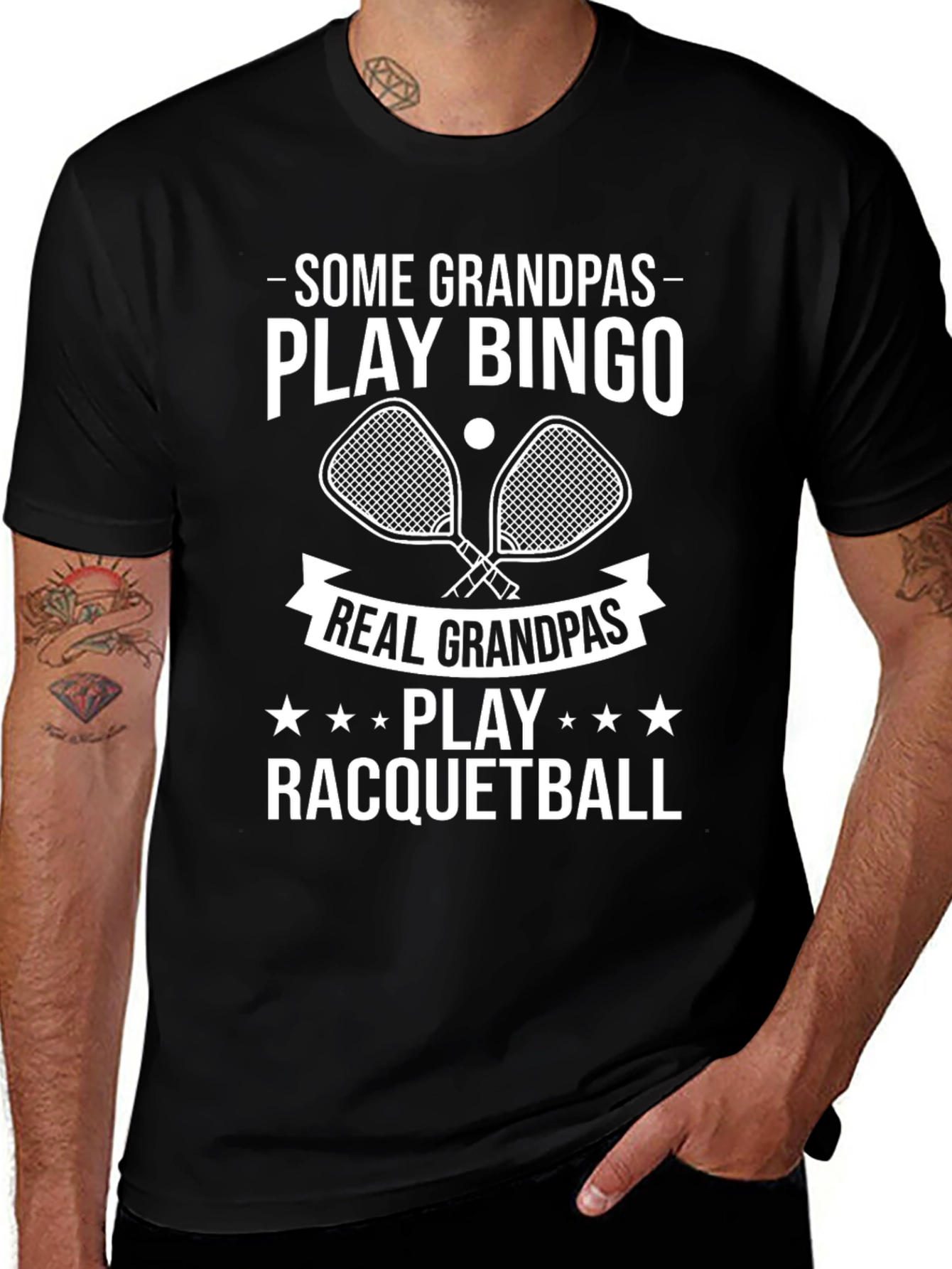 Racquetball Grandpas T-Shirt Funny Gift