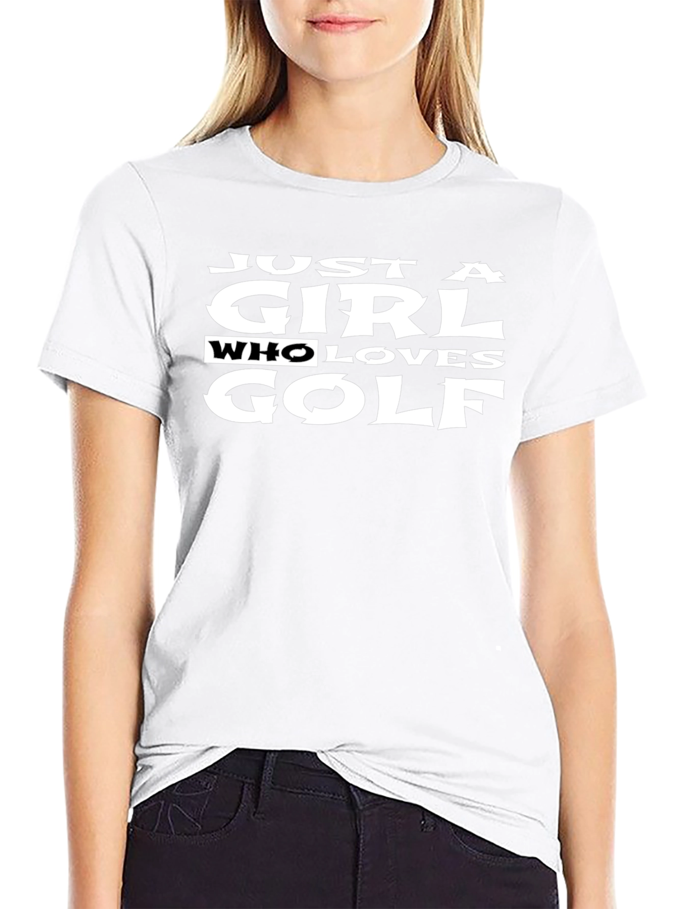 Just a Girl Who Loves Golf T-Shirt - Black