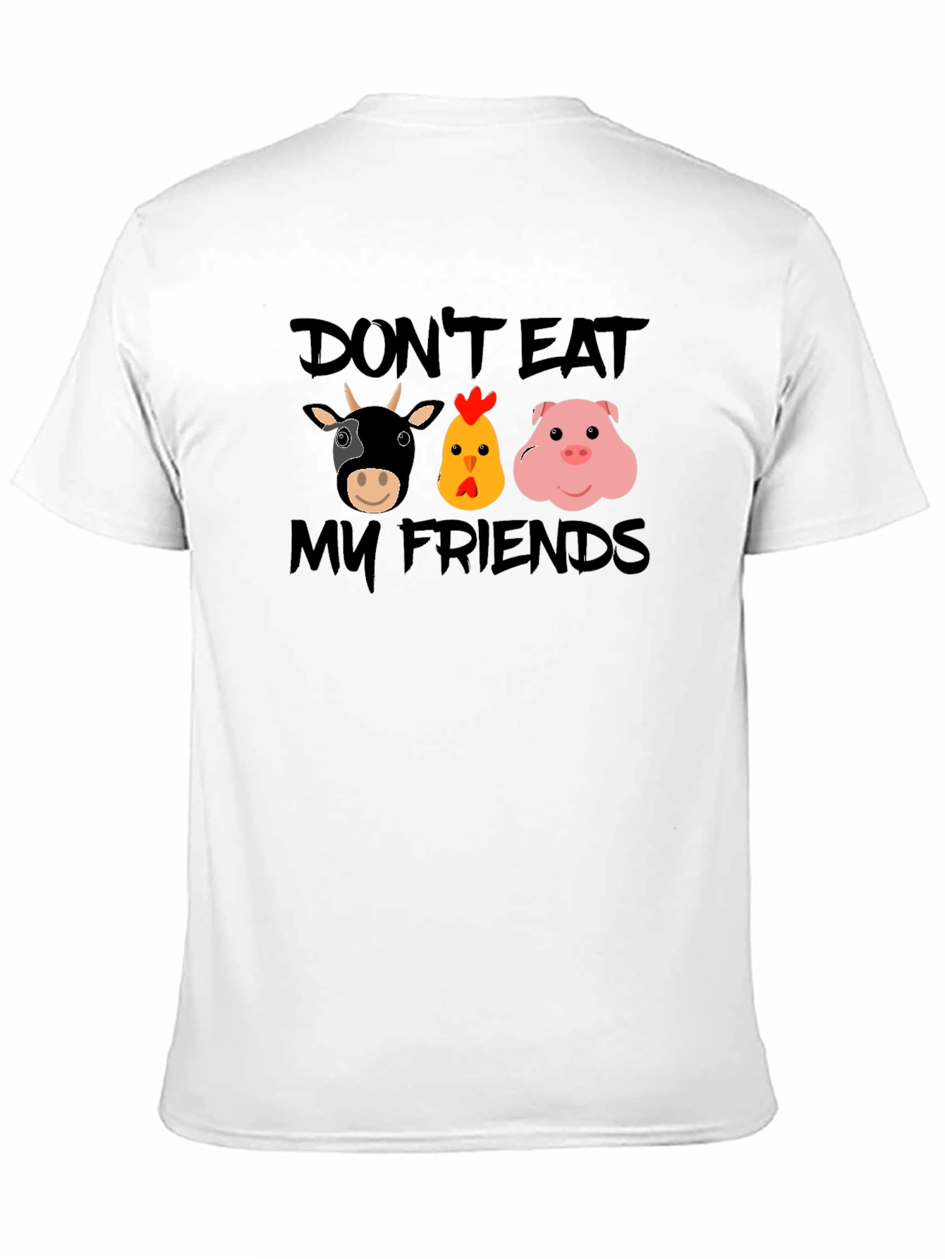 Vegan Dont Eat My Friends Graphic T-Shirt
