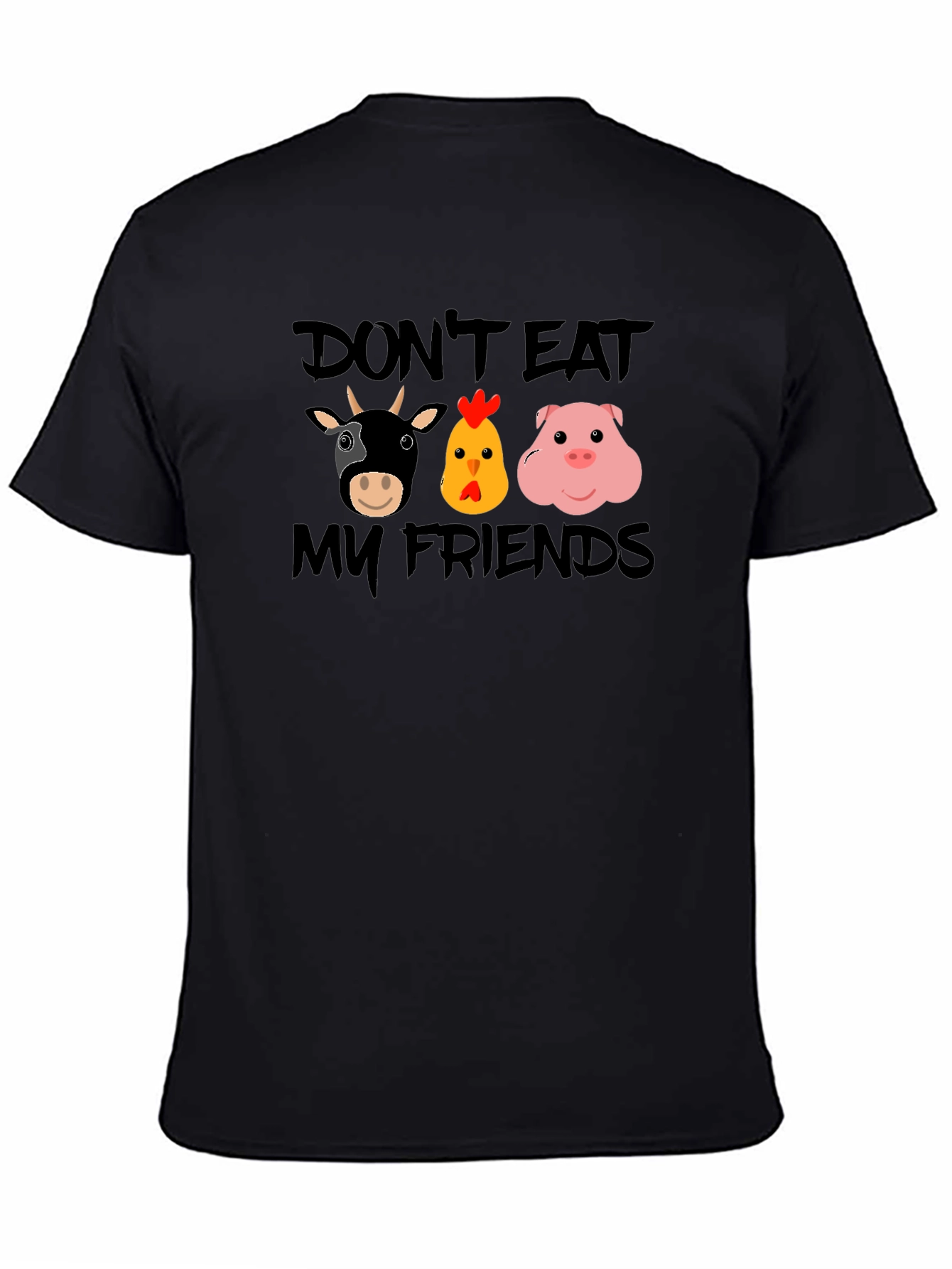 Vegan Dont Eat My Friends Graphic T-Shirt