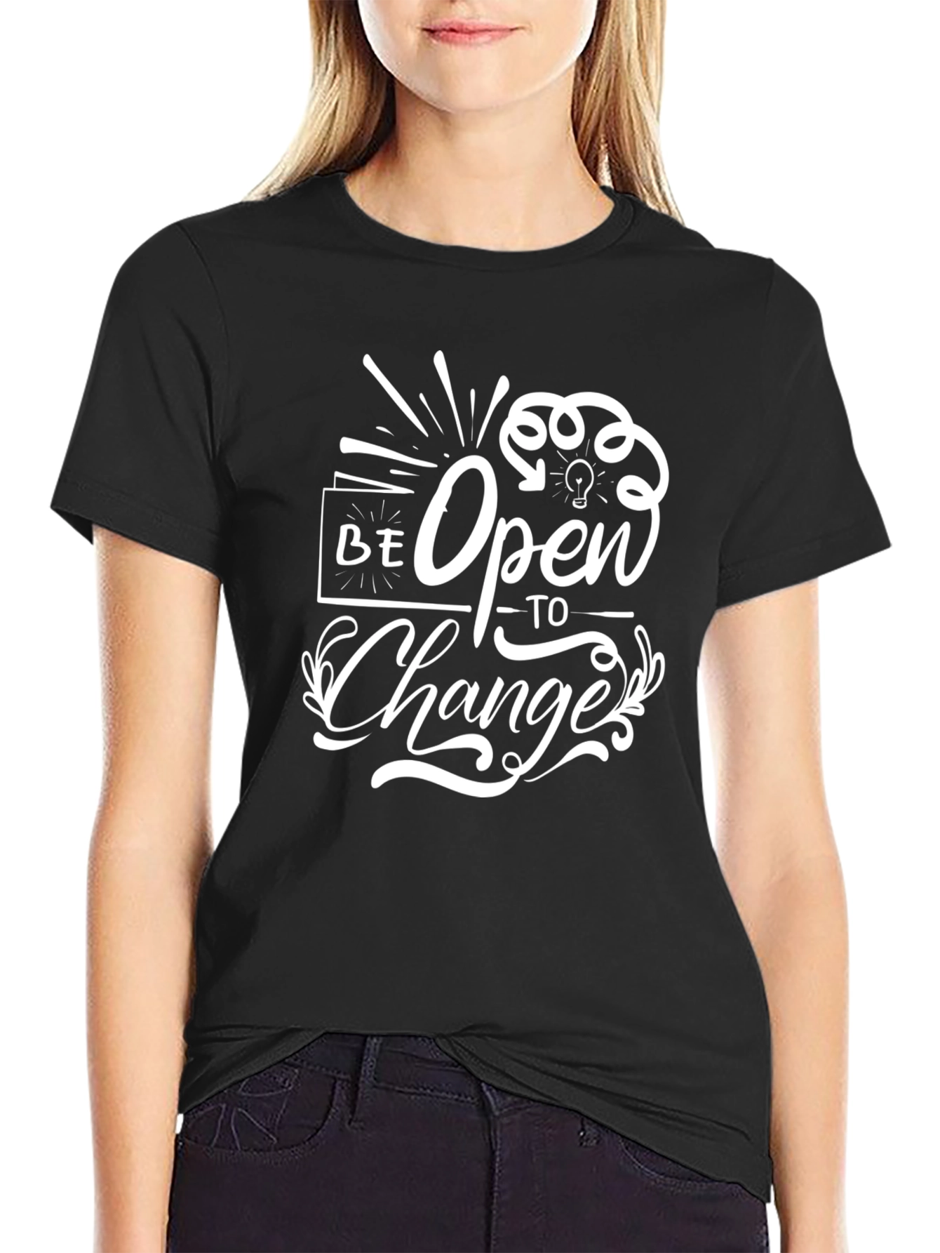 Be Open to Change Graphic Print Mens T-Shirt