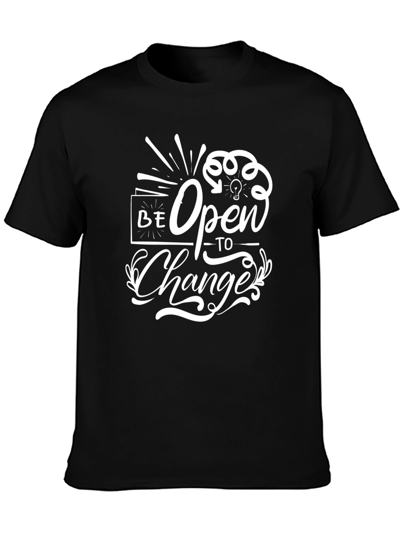 Be Open to Change Graphic Print Mens T-Shirt