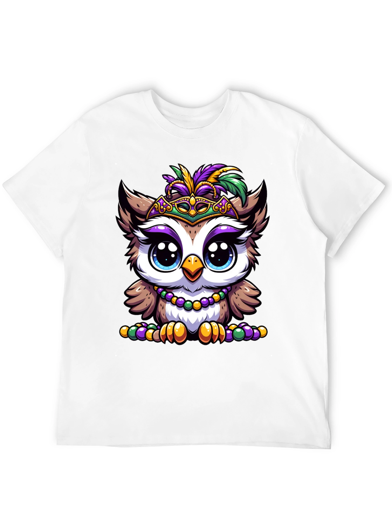 Mardi Gras Owl Graphic Tee