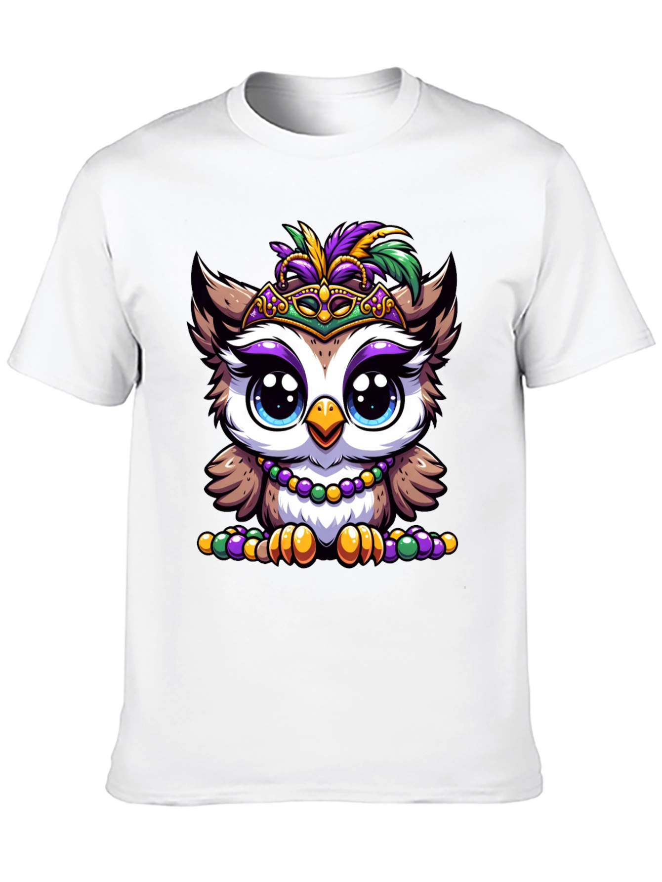 Mardi Gras Owl Graphic Tee