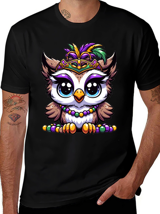 Mardi Gras Owl Graphic Tee