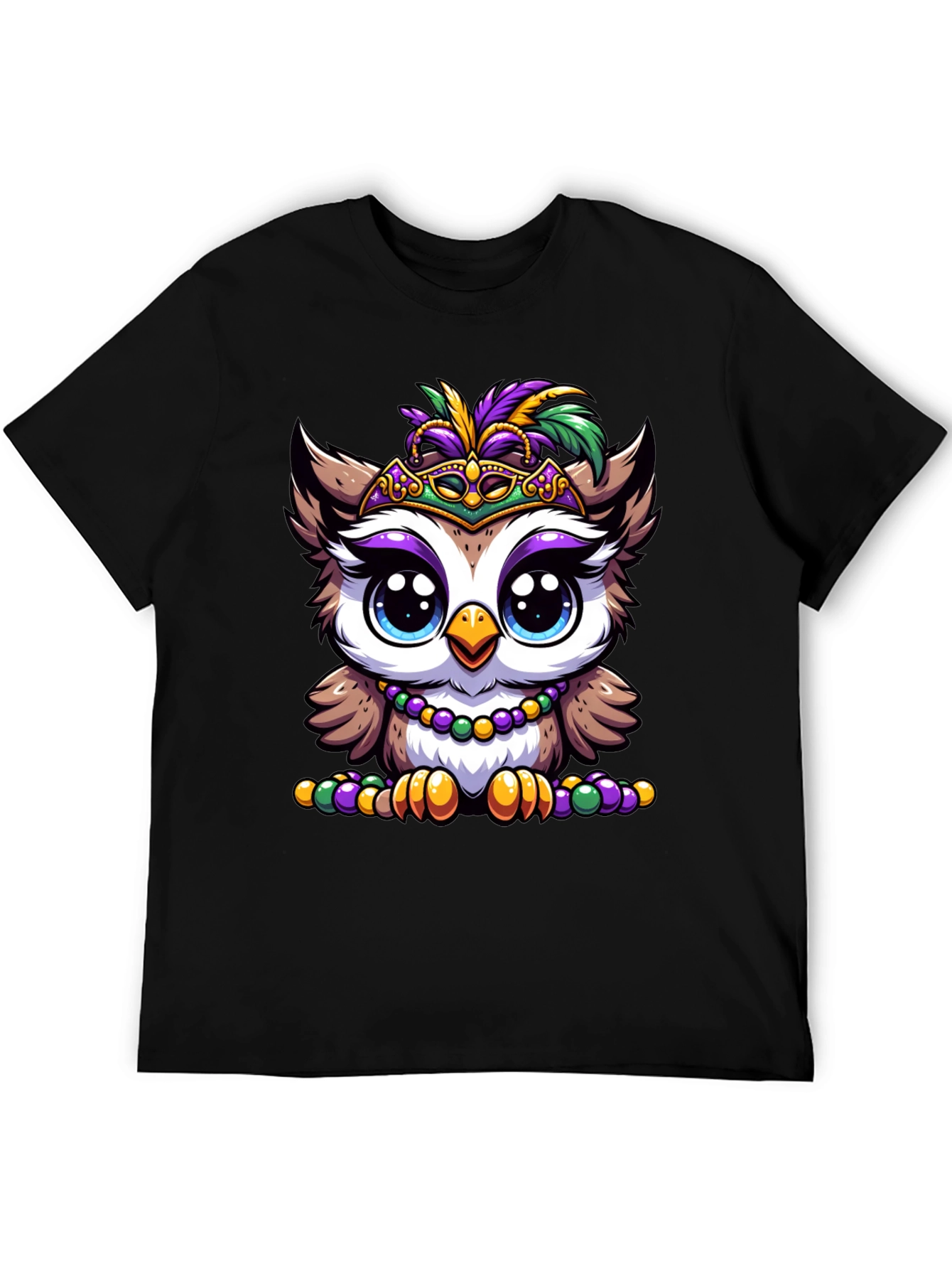 Mardi Gras Owl Graphic Tee