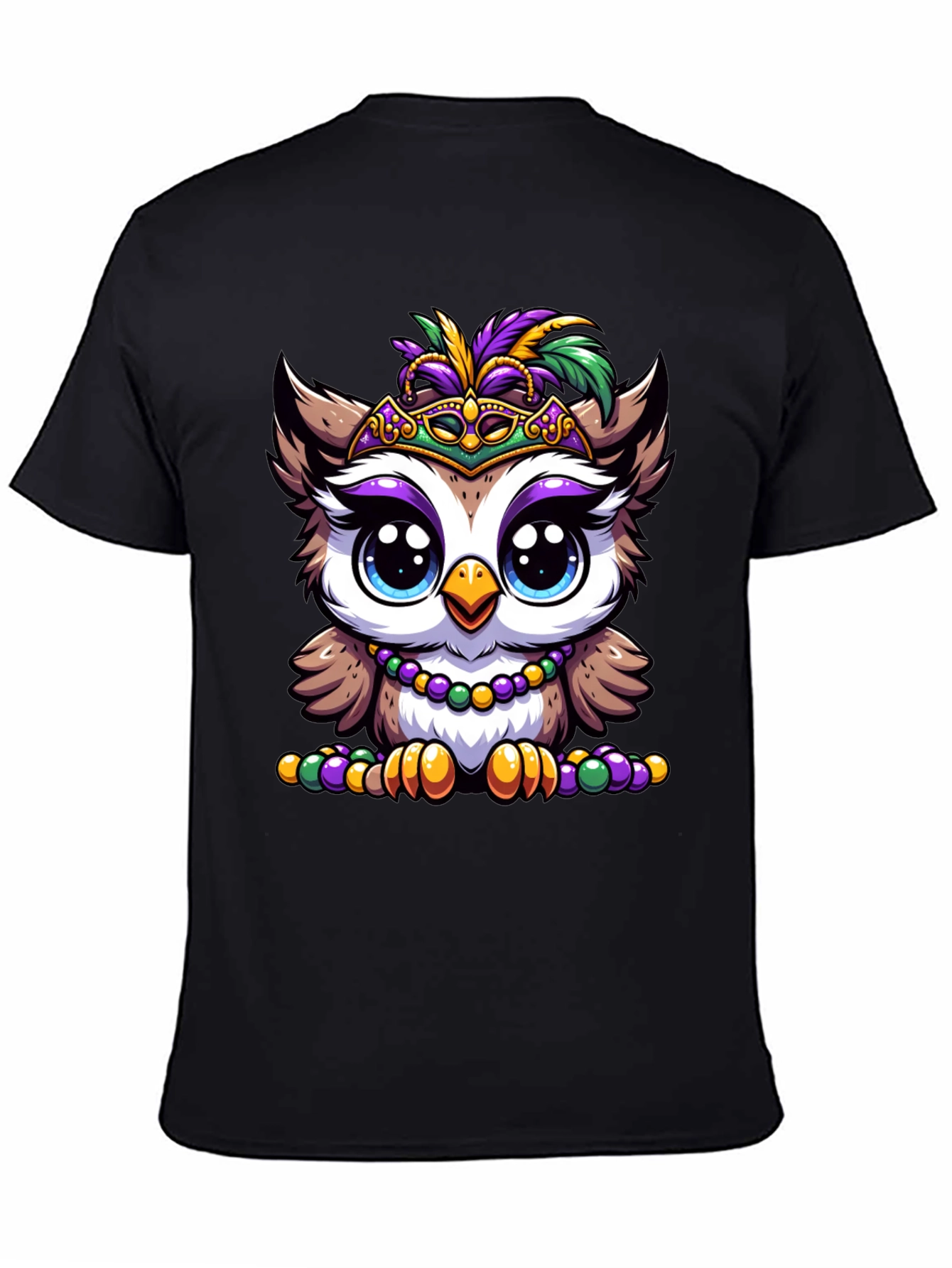 Mardi Gras Owl Graphic Tee
