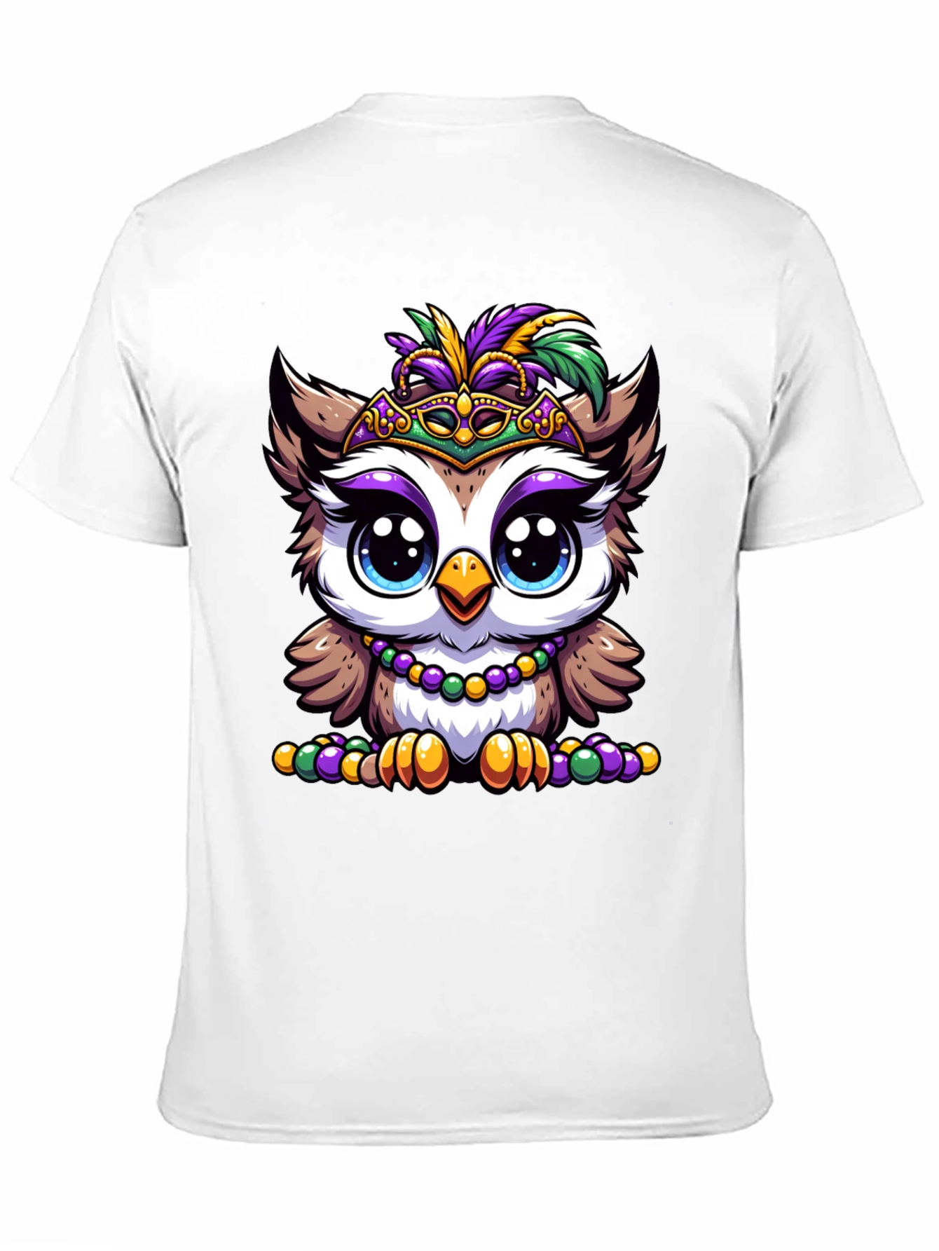 Mardi Gras Owl Graphic Tee