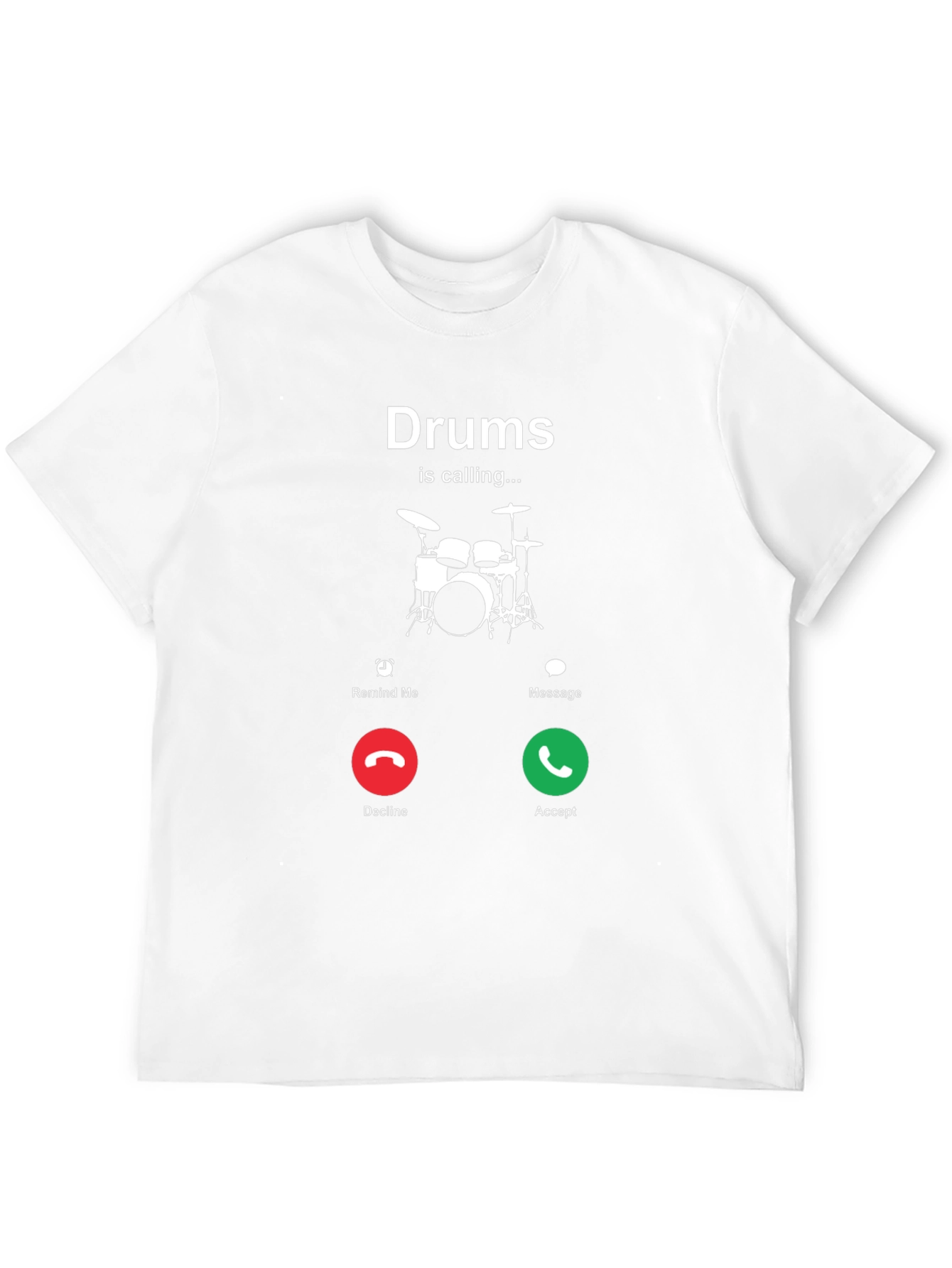 Drums Calling Black T-Shirt - Music Lover Tee