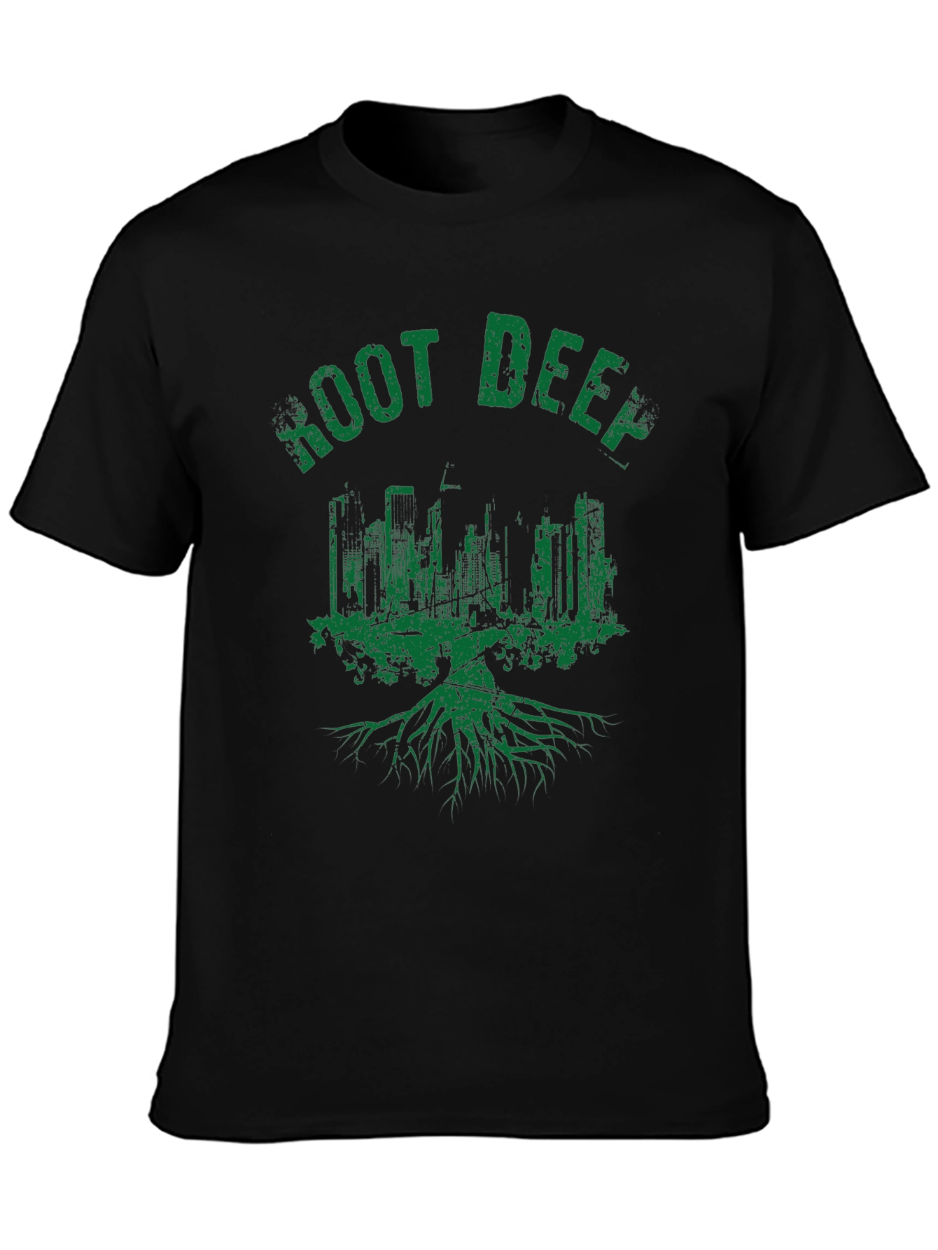 Root Deep Urban Tee - Mens Black Graphic T-Shirt