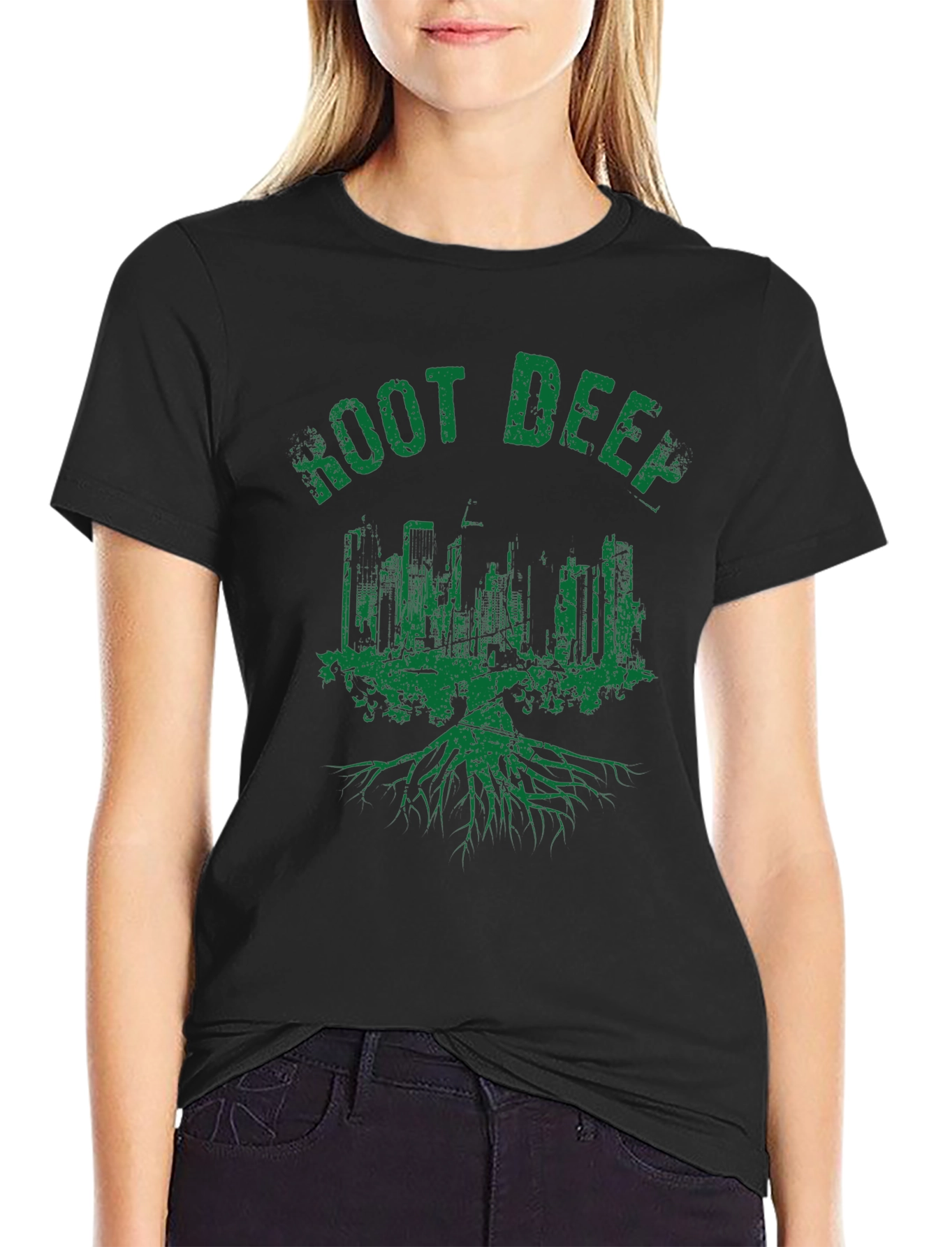 Root Deep Urban Tee - Mens Black Graphic T-Shirt