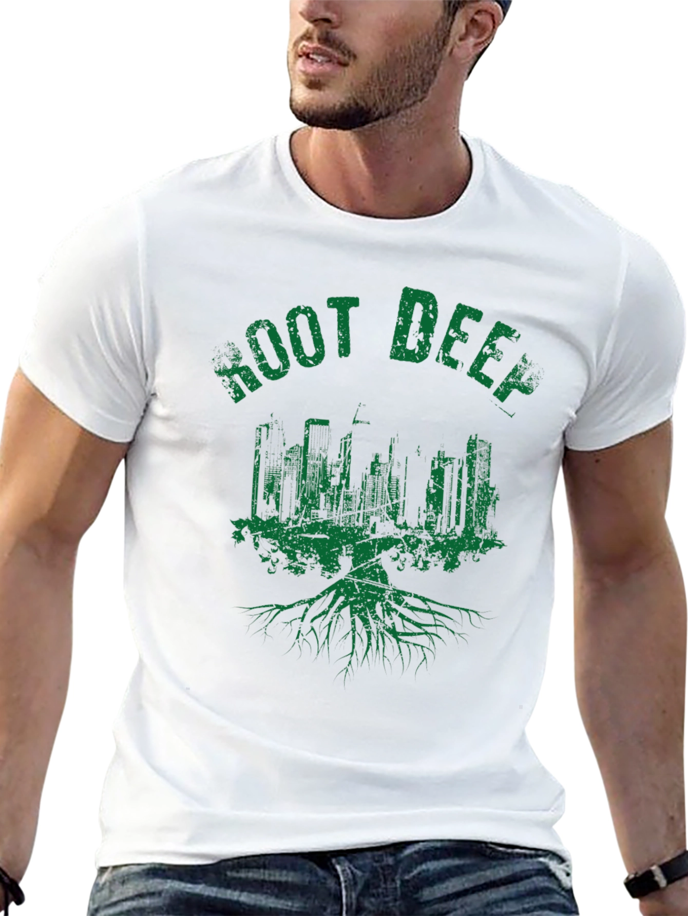 Root Deep Urban Tee - Mens Black Graphic T-Shirt