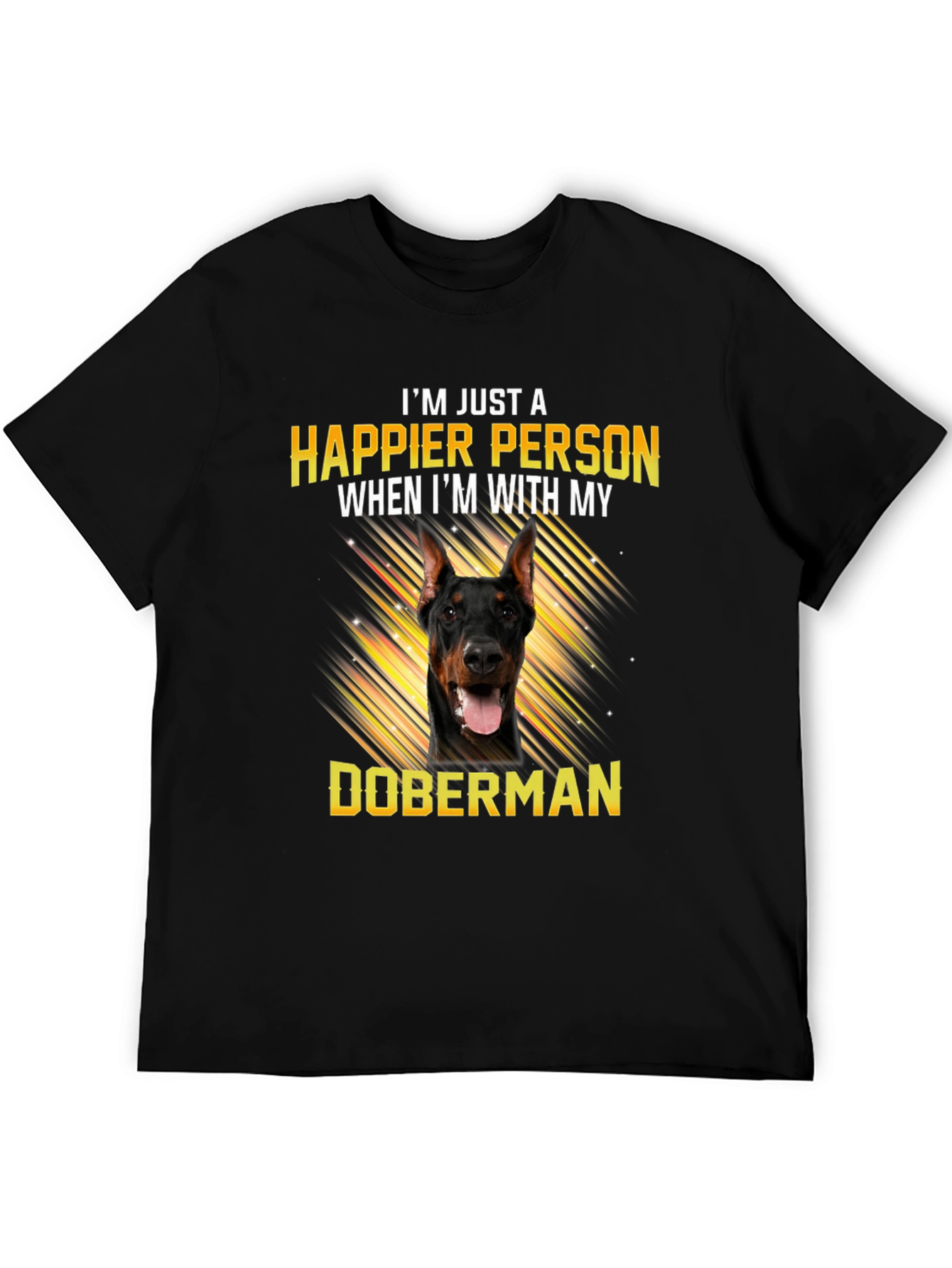 Happier Person Doberman T-Shirt