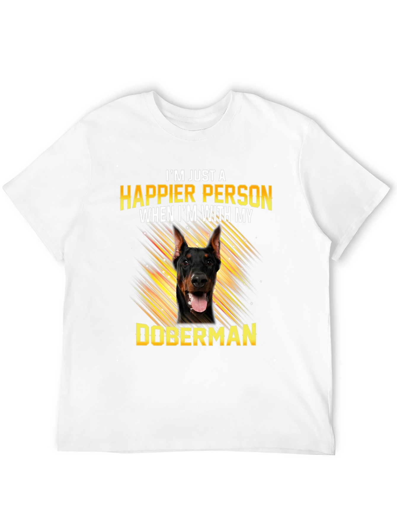 Happier Person Doberman T-Shirt