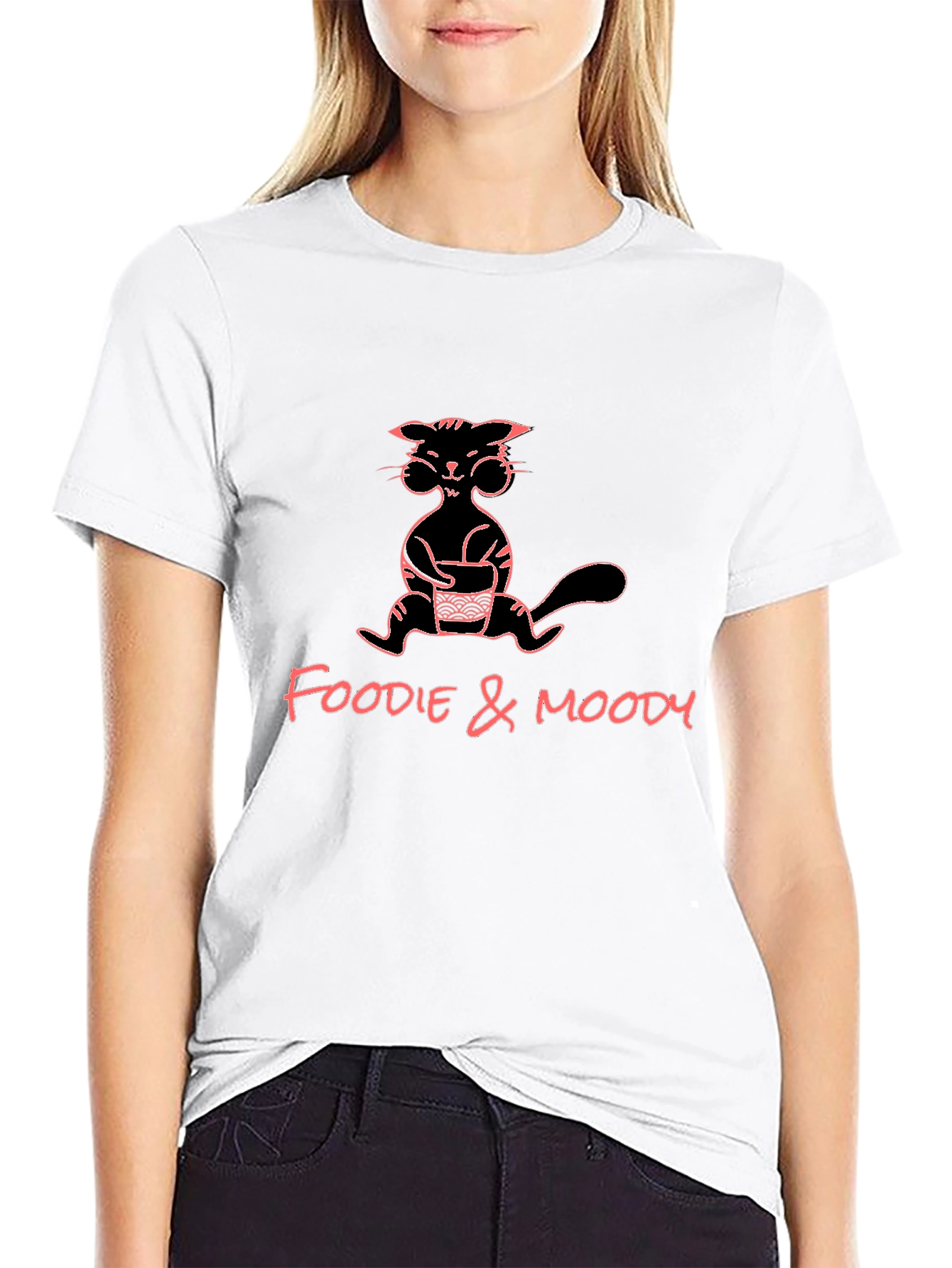Foodie & Moody Graphic Tee - Black