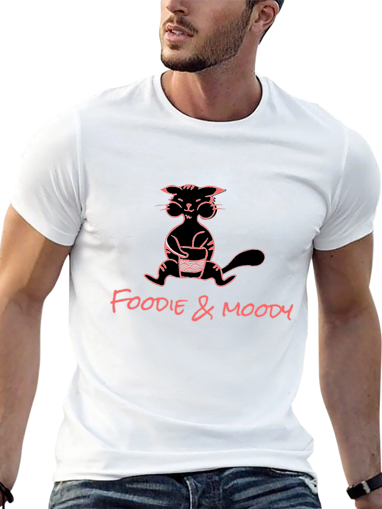 Foodie & Moody Graphic Tee - Black