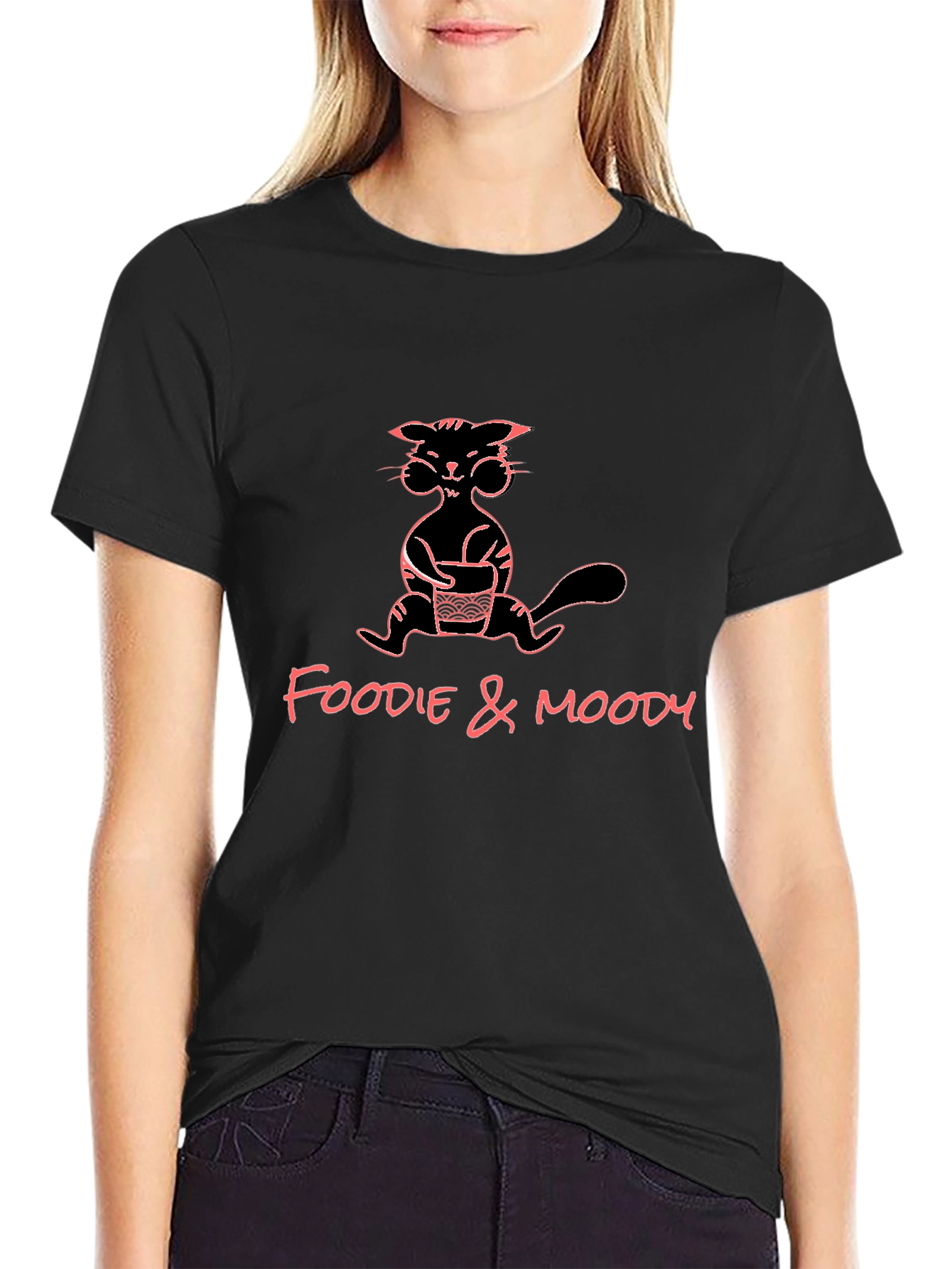Foodie & Moody Graphic Tee - Black